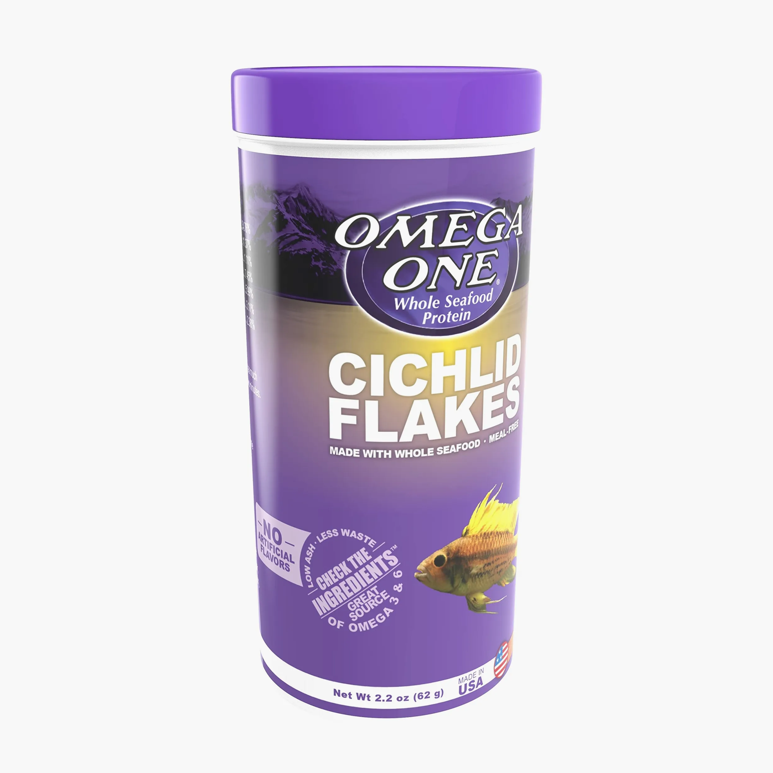 Omega One Cichlidae Flocons Cichlidae Nourriture, 2.2 G