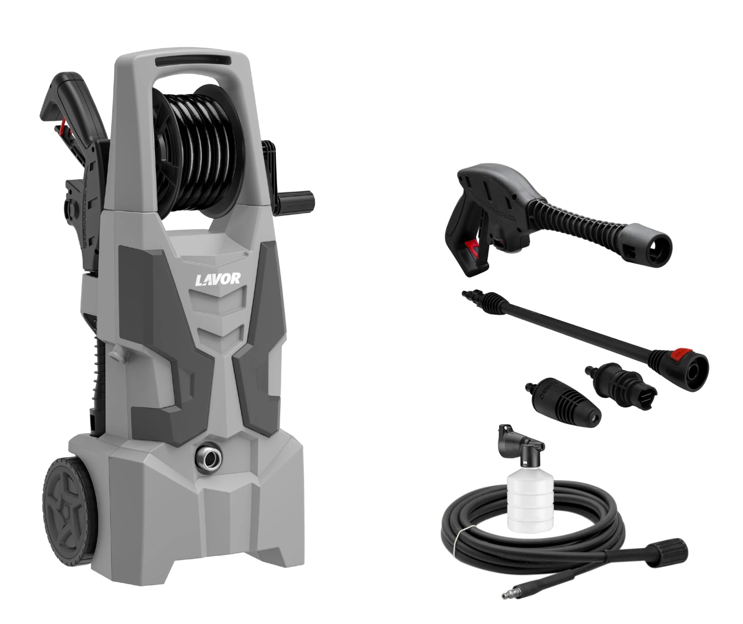 Lavor Nettoyeur Haute Pression Run Extra 145 GL avec Enrouleur, Puissance 145 Bar Max, Débit 420 l/h Max, Moteur 1900W
