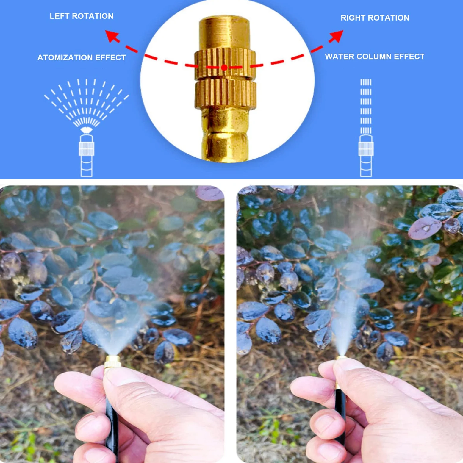 Kit d'irrigation goutte à goutte, système d'arrosage automatique de jardin, connecteur rapide et compte-gouttes à 360 degrés, buse en cuivre, système d'arrosage pour plantes de jardin, pelouse, cour