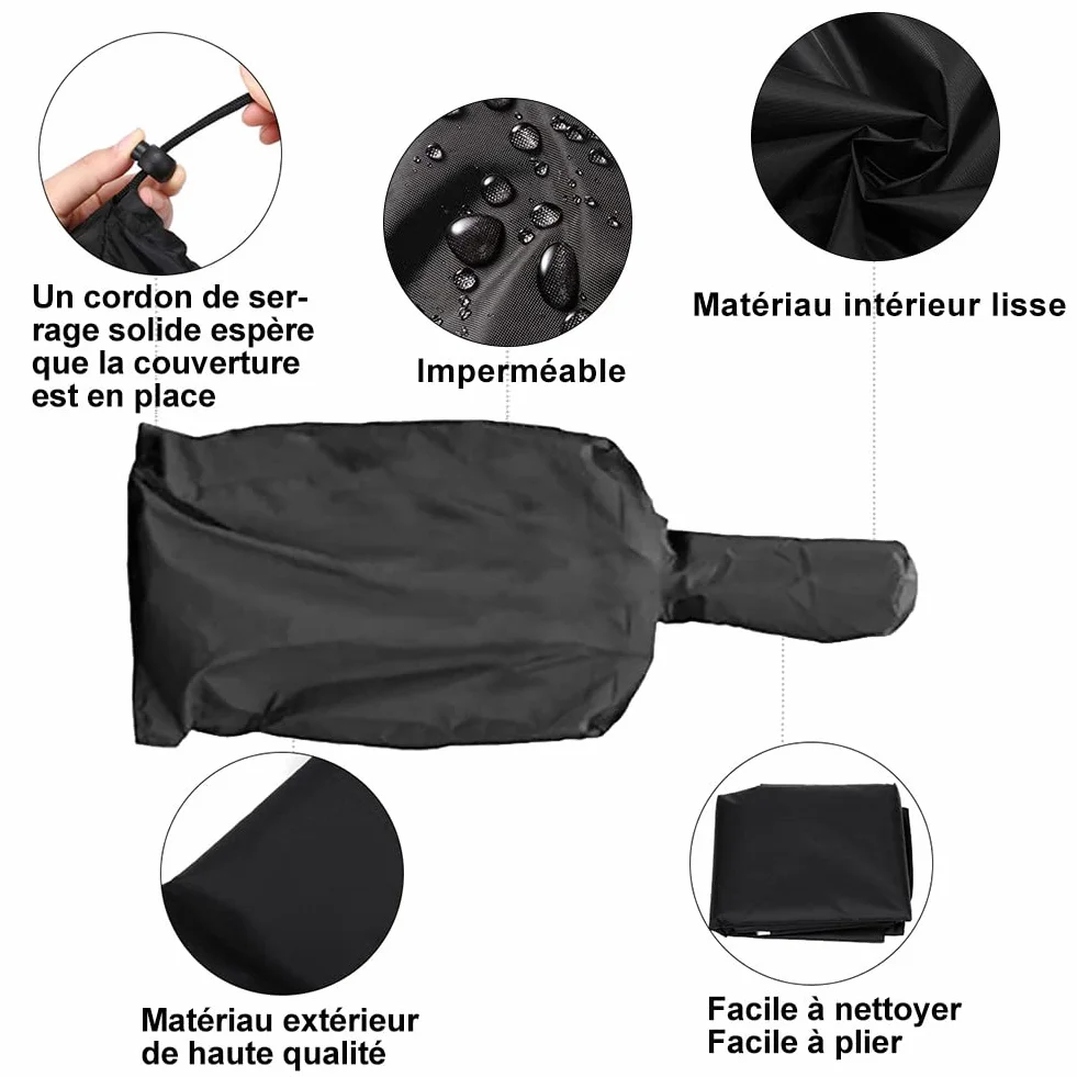 Housse de Protection imperméable pour Four à pizza 170x65x55 cm résistant Pluie Poussière