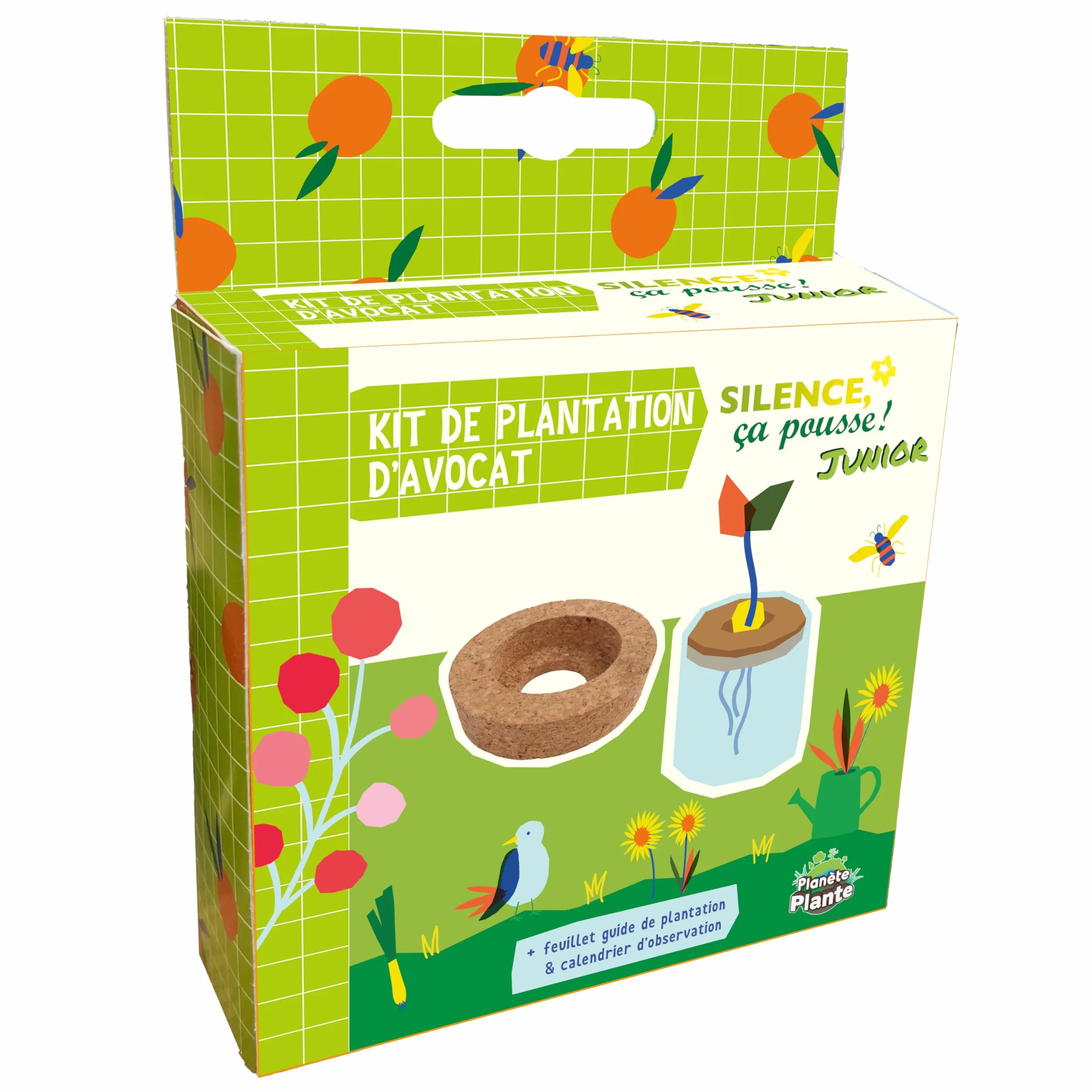 Planete Plante Kit de Plantation d'avocat Silence Ça Pousse 170076SP Liège Jardin Nature Créatif Enfant À Partir de 3 Ans