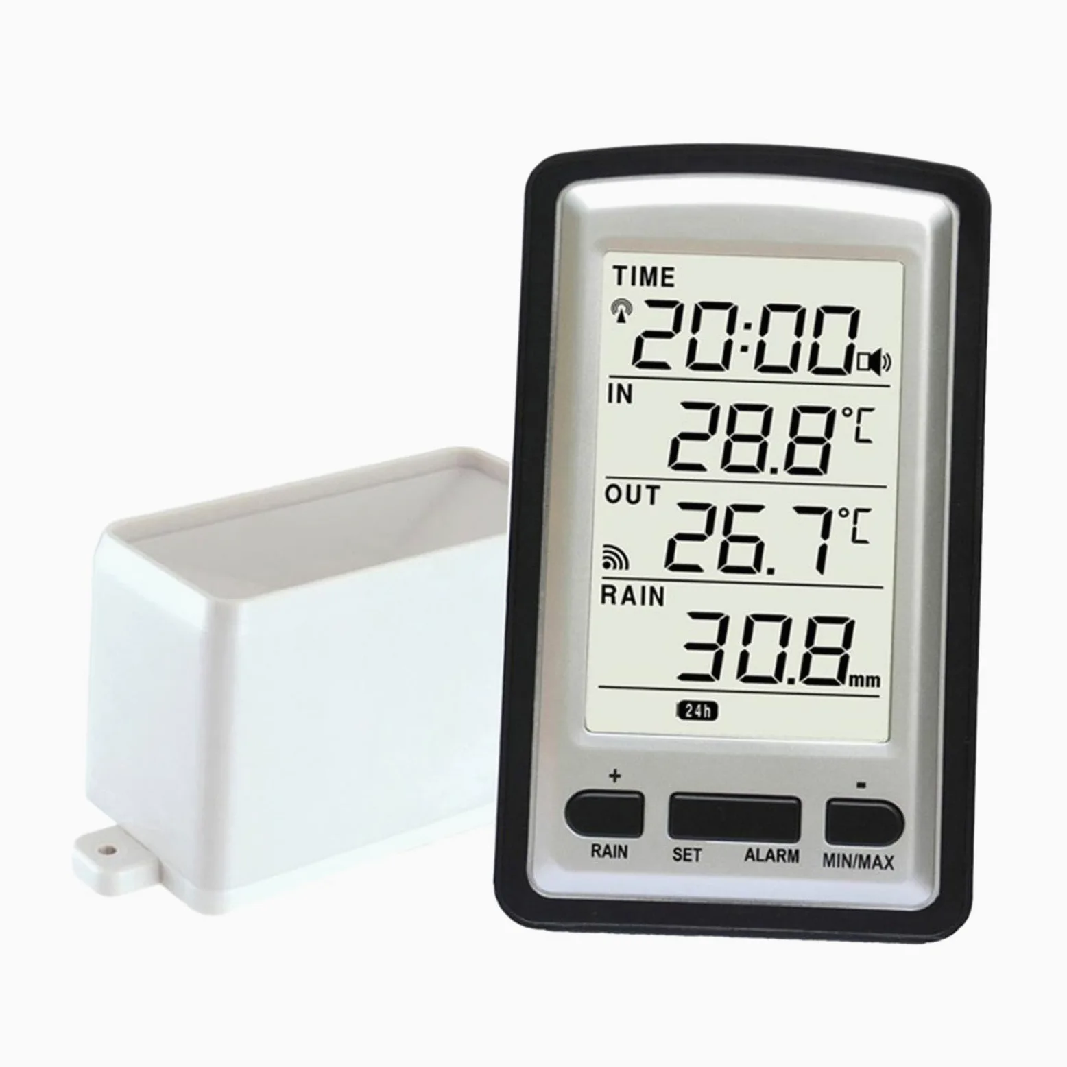 Pluviomètre, Station Météo Domestique avec Grand écran, Collecteur de Pluie Portable et Pratique.