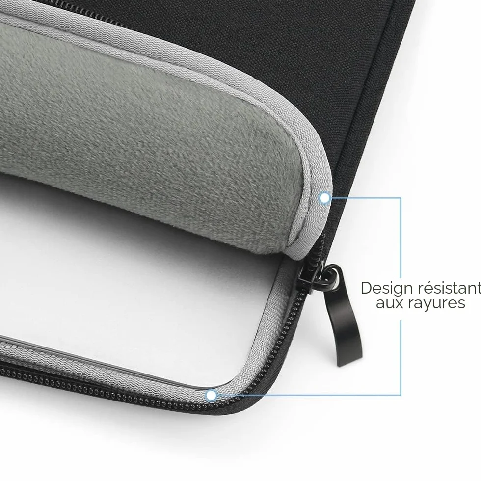 ProElife Housse de Protection 13" MacBook Air 13.6" M5 M4 M3 2026-2024 MacBook Neo 13" 2026 A18 Pro Accessoire de Voyage résistante à l'eau Noir