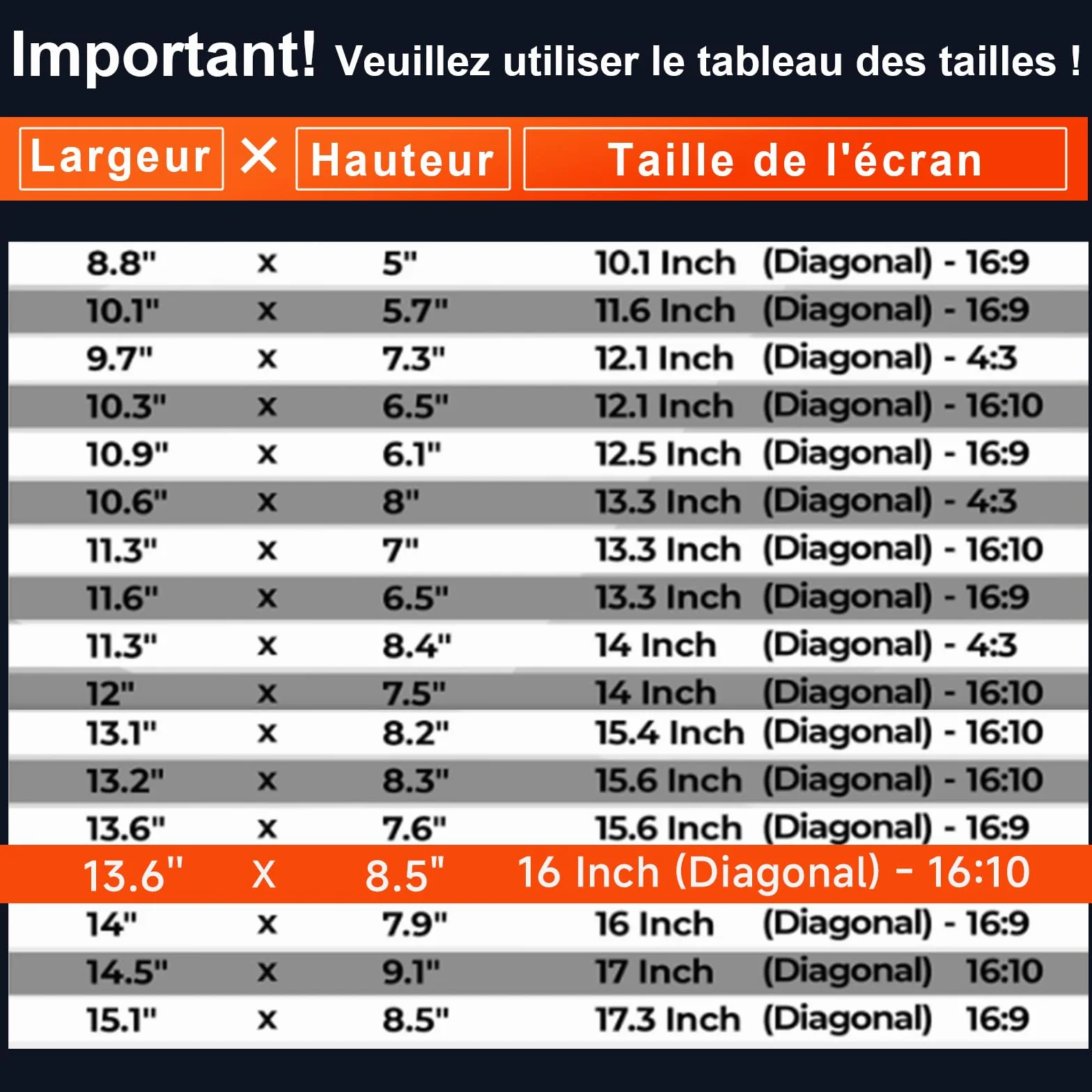 Film de protection anti-espion 16 pouces 16:10 pour ordinateur portable, filtre détachable anti-lumière bleue et reflets