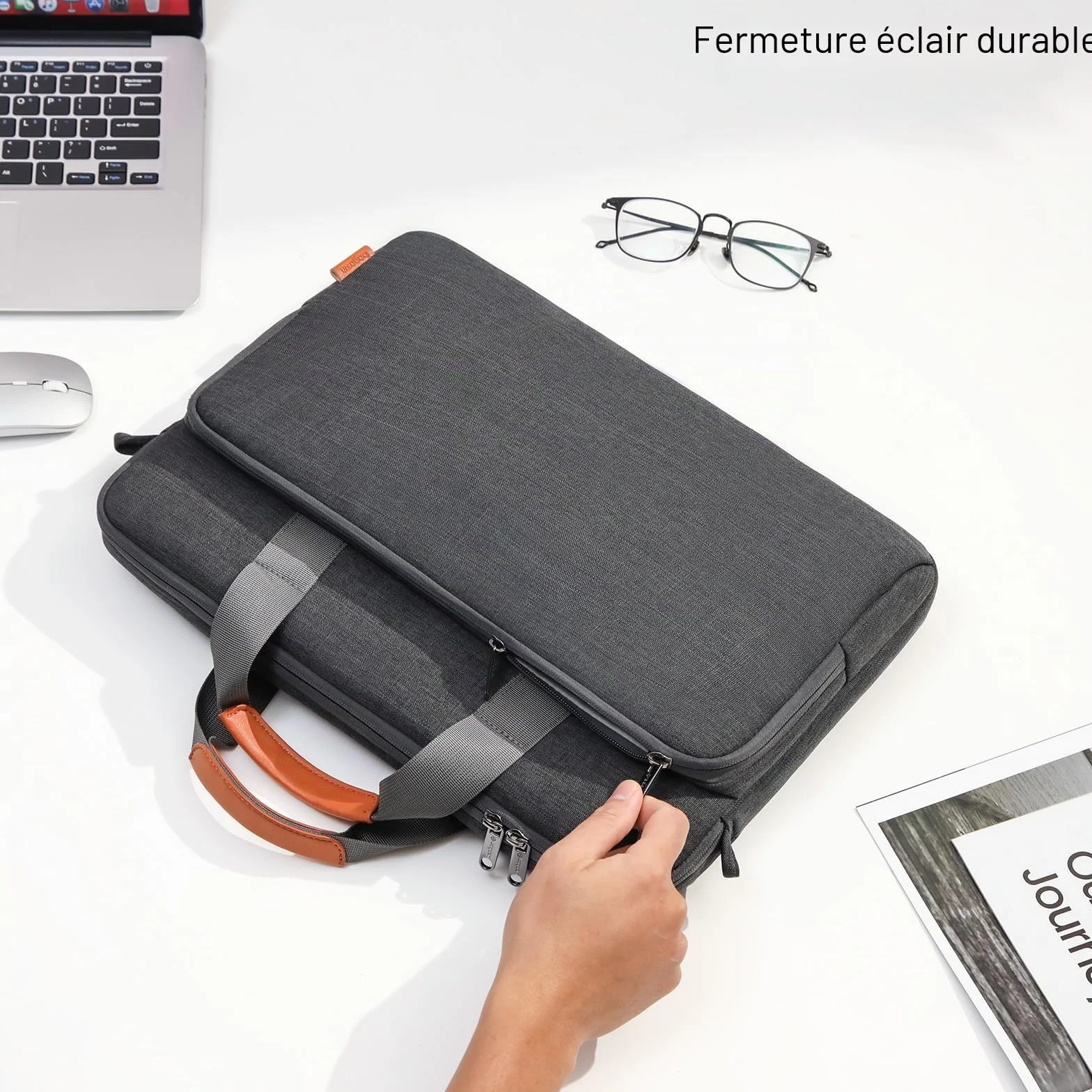 Sacoche Ordinateur Portable 15.6 Pouces Mallette Sac PC Tablette Imperméable Léger Robuste pour Affaires École