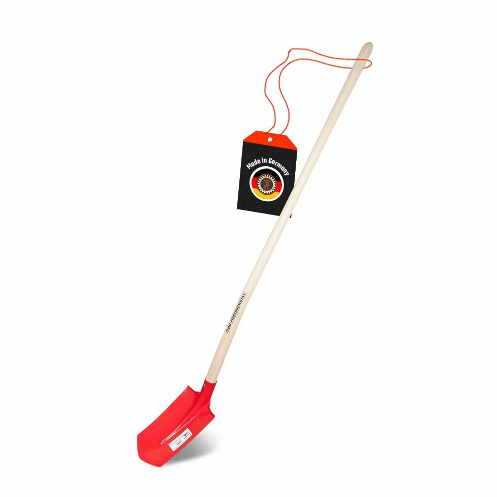 SHW-FIRE | Pelle à fossé 30 x 16 cm, antidérapante en acier spécial, poignée en frêne, idéale pour les tranchées et les drainages, fabriquée en Allemagne