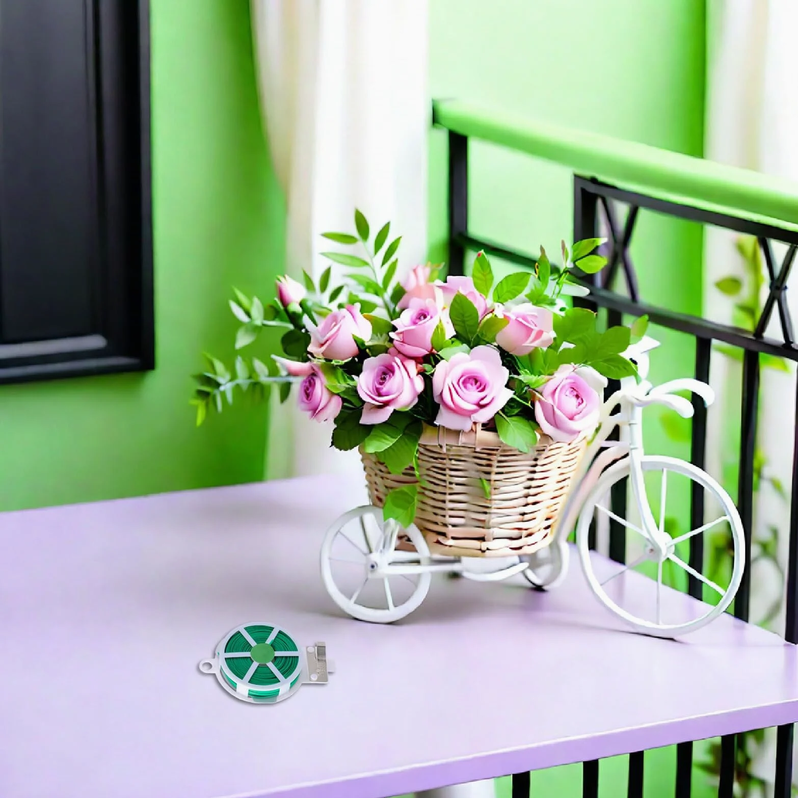 Homoyoyo 12 Rouleaux de Liens de Jardinage pour Plantes Recouverts de Plastique Attache Flexible pour Plantes Grimpantes D'intérieur et D'extérieur, Fixation sans Dommage