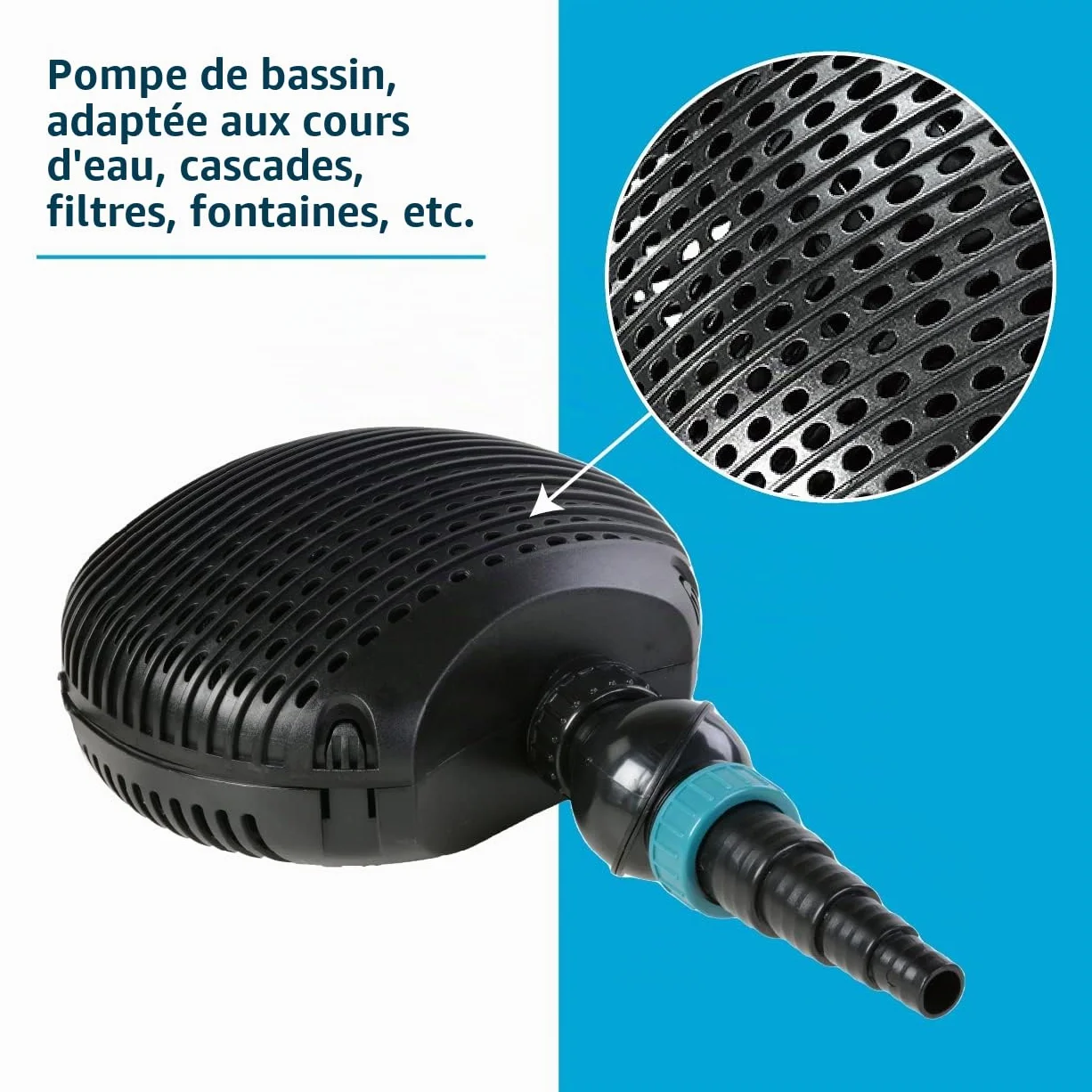 Aquaforte Pompe de Bassin EC-10000 10 m³/H 68W Noir