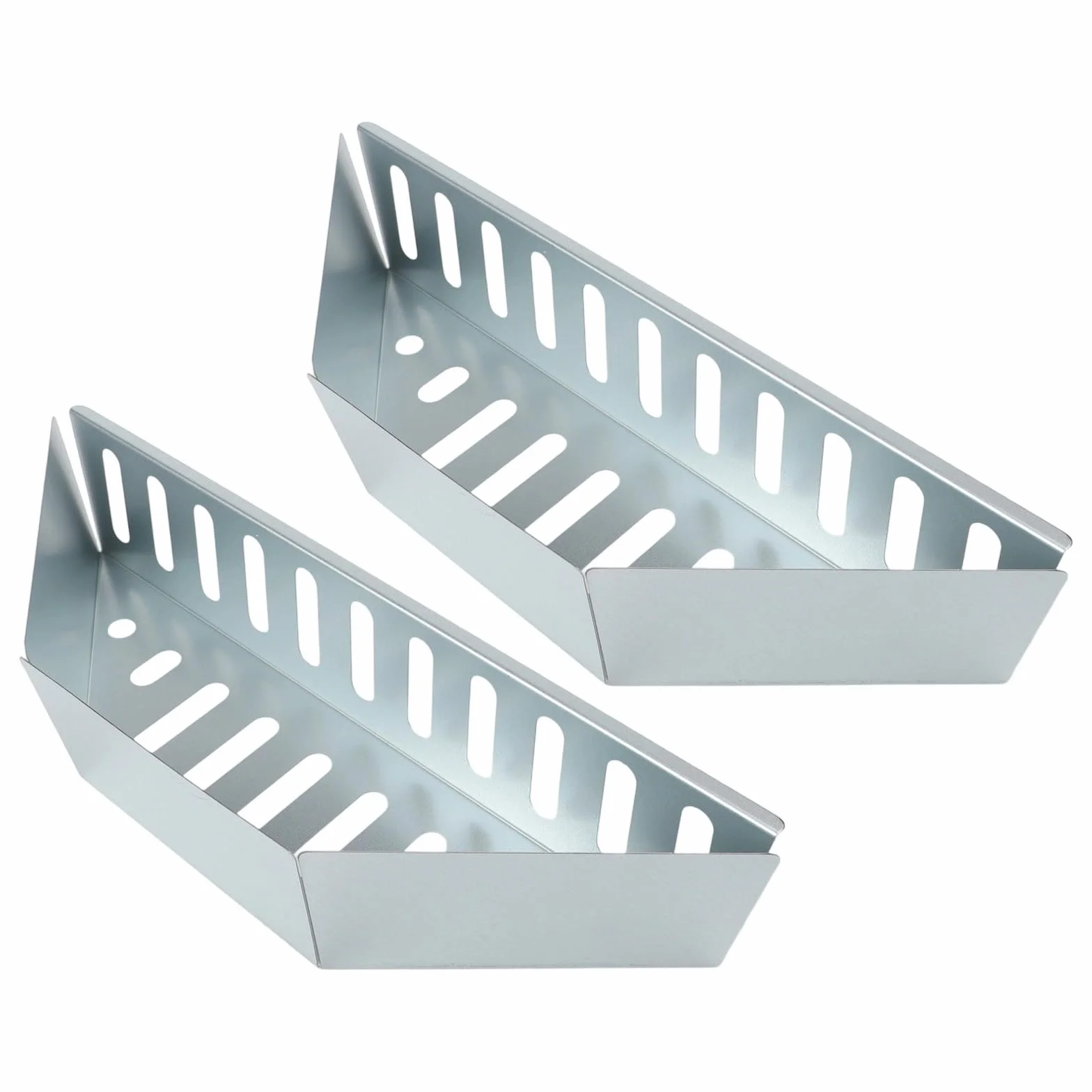 Boîtes à charbon de bois pour barbecue en acier inoxydable - Lot de 2 - Chaleur indirecte