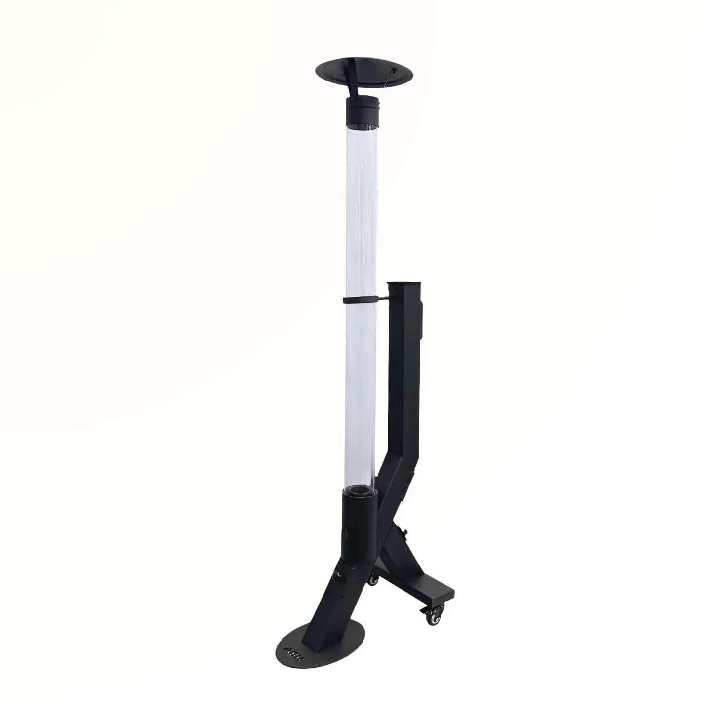 Poêle à pellets colonne de feu chauffage terrasse extérieur 174 cm noir