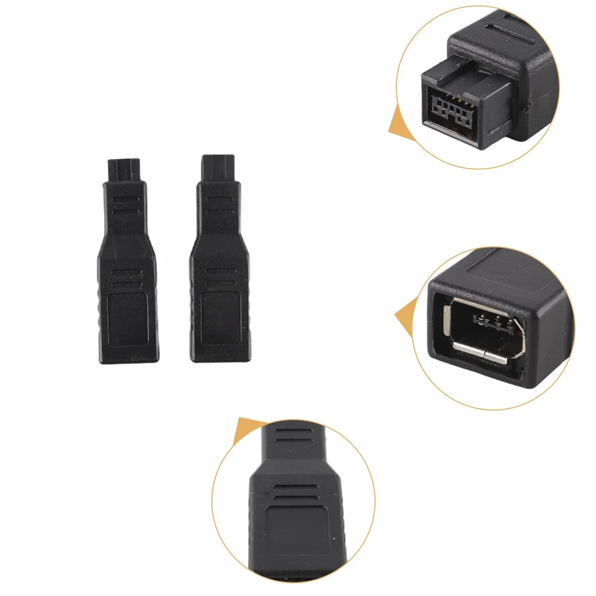Adaptateur FireWire 400 Vers 800 9 Broches Femelle Vers 6 Broches Mâle FW 800 Mâle IEEE 1394 2 Pièces