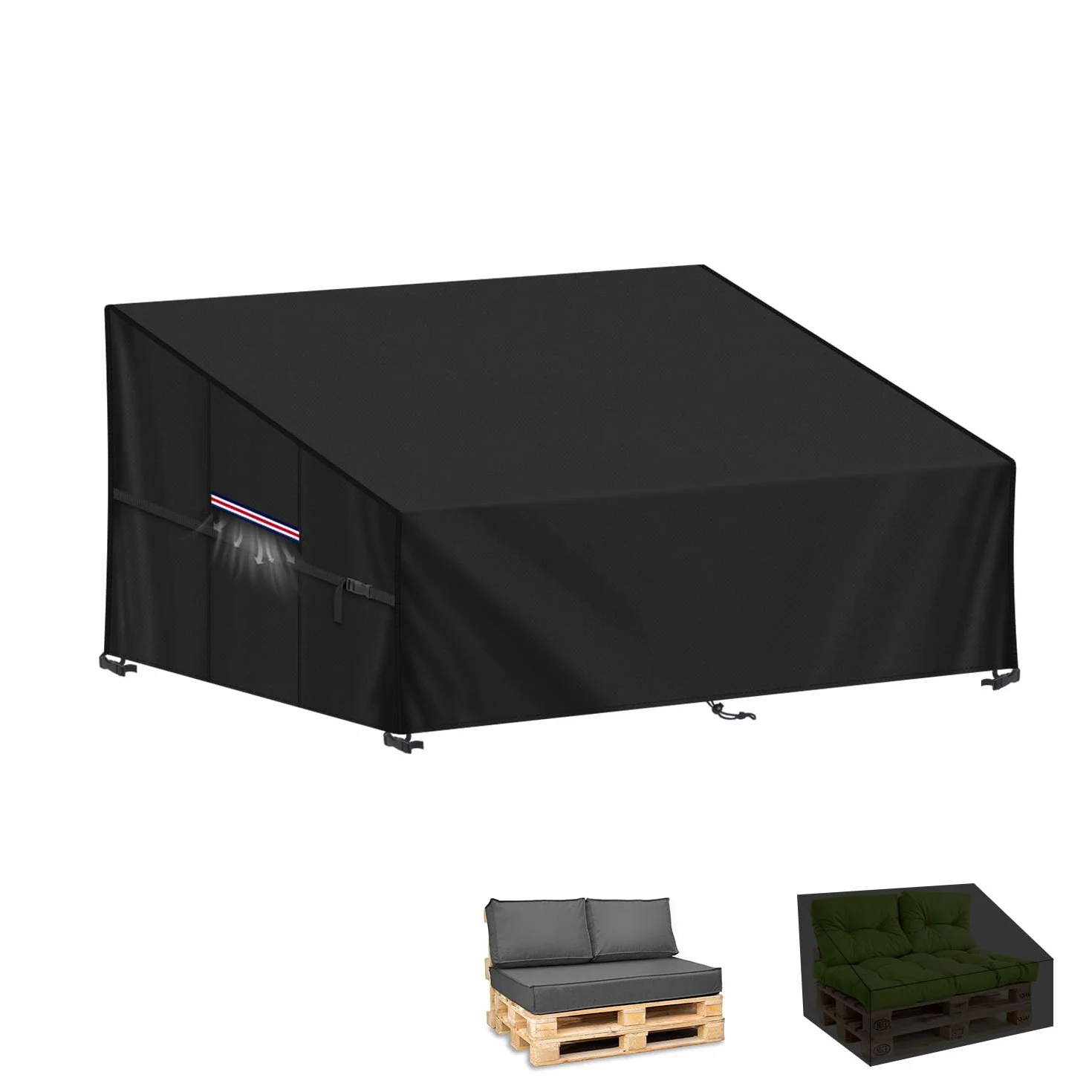 LAMUNI Housse Canapé Palette Imperméable 138x99x80/40cm