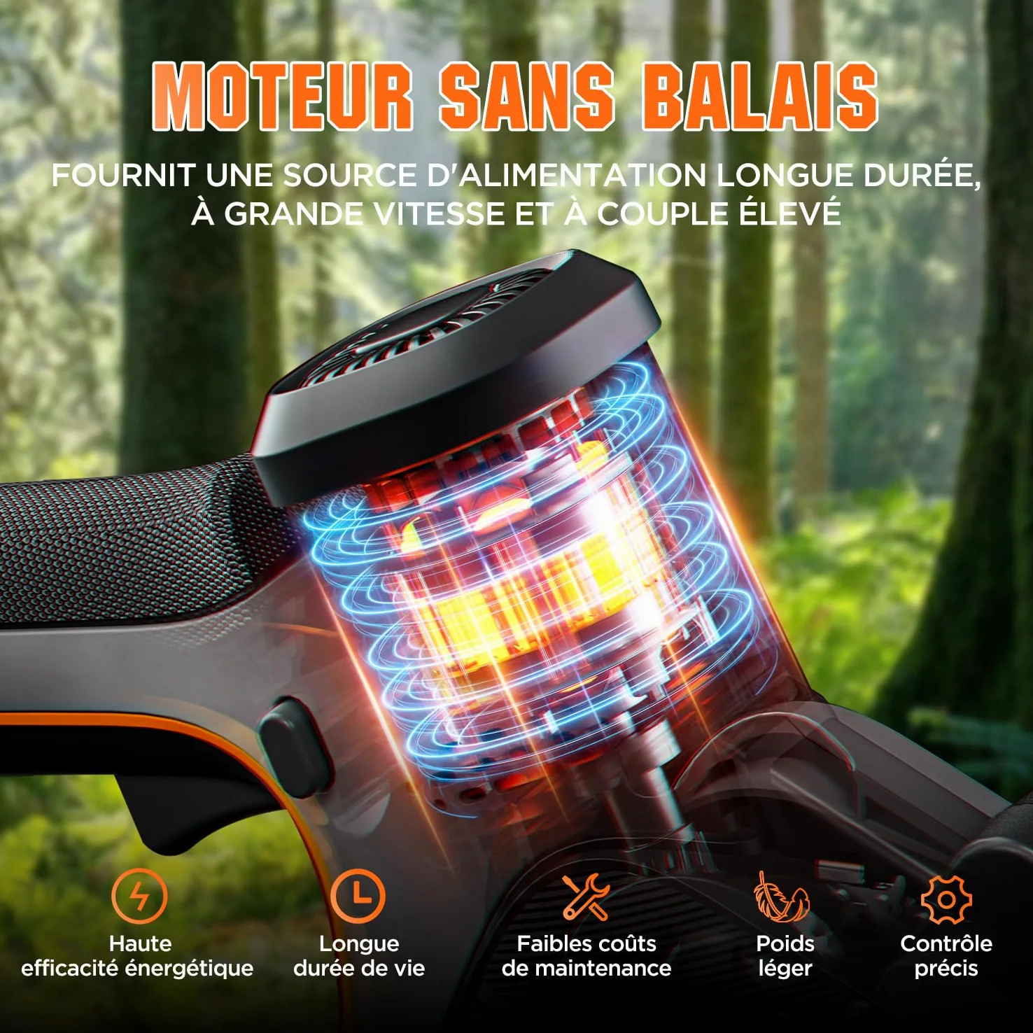 Litheli 20V Mini Tronçonneuse 15cm, Moteur Brushless, 10000mAh | Batterie compatible toute la gamme U20, charge USB-C avec fonction powerbank, lubrification auto.