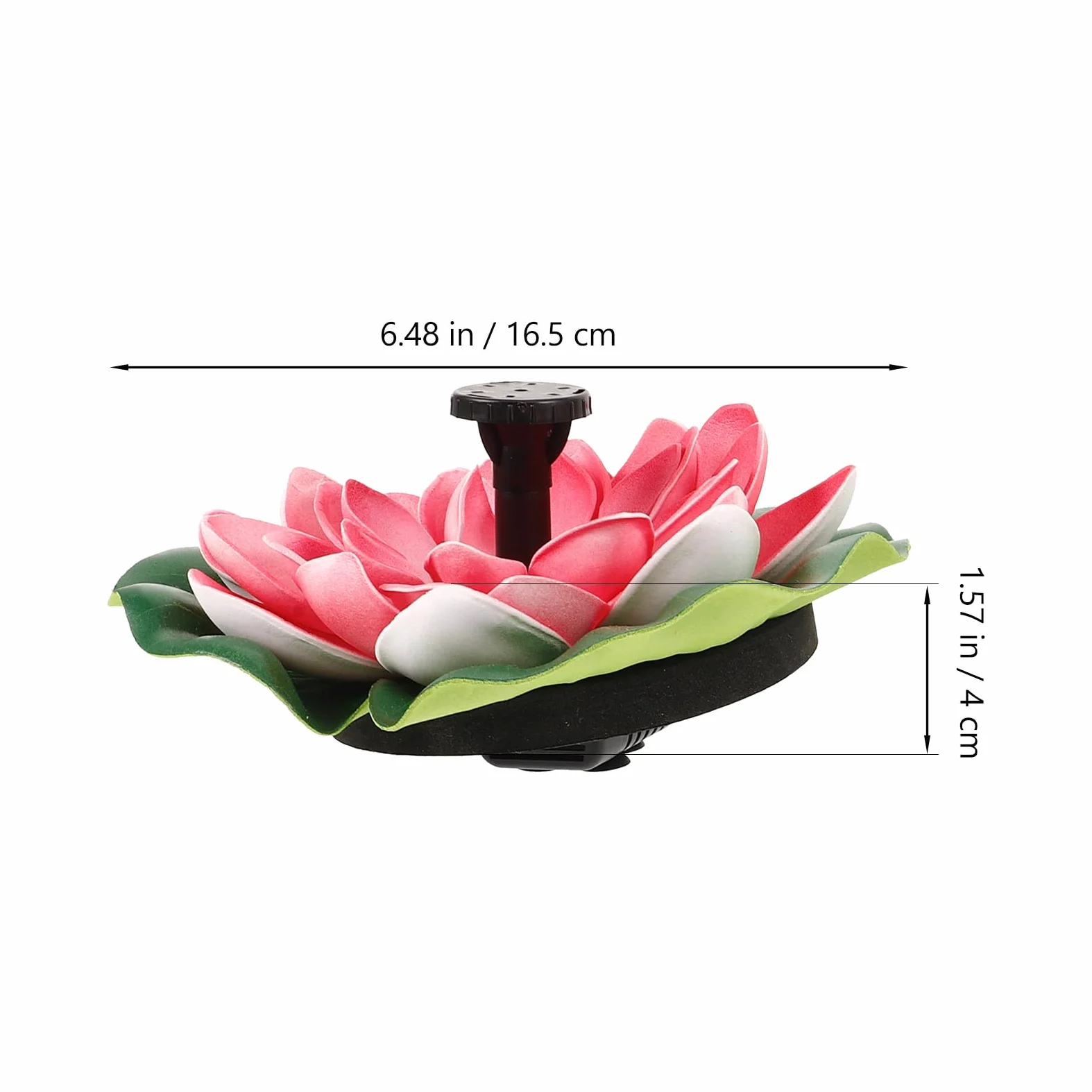IMIKEYA Fontaine Solaire Flottante Lotus 6.50X5.91X1.57 Pouces pour Piscine et Bassin Décor Extérieur Système Pompe Intégré sans Pile Facile à Nettoyer