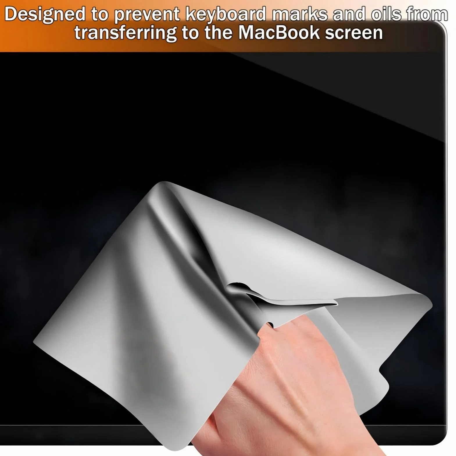 Protection d'Écran en Microfibre pour MacBook 13/14 Pouces, Bord Découpé au Laser, 290mm x 192mm