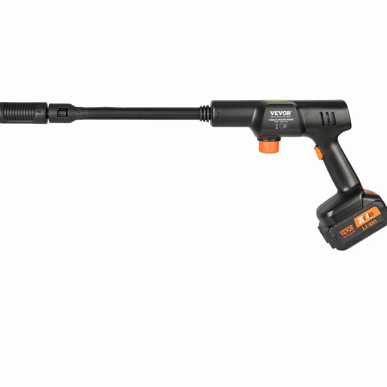 VEVOR Nettoyeur Haute Pression sur Batterie sans Fil 21 V Nettoyeur Haute Puissance Portable 652 PSI 50 bar Laveuse Électrique 3,5 L/min Batterie 4,0 Ah Chargeur pour Nettoyage Terrasse Jardin Voiture