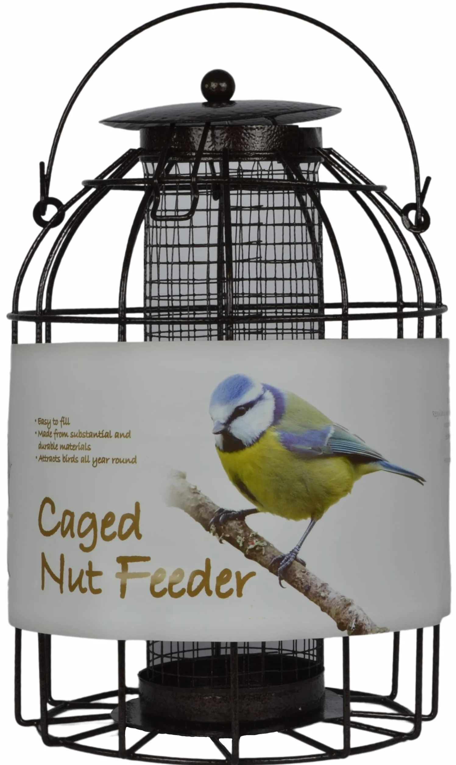 Mangeoire pour Oiseaux Sauvages Green Jem en Forme de Dôme Anti-Écureuils et Grands Oiseaux
