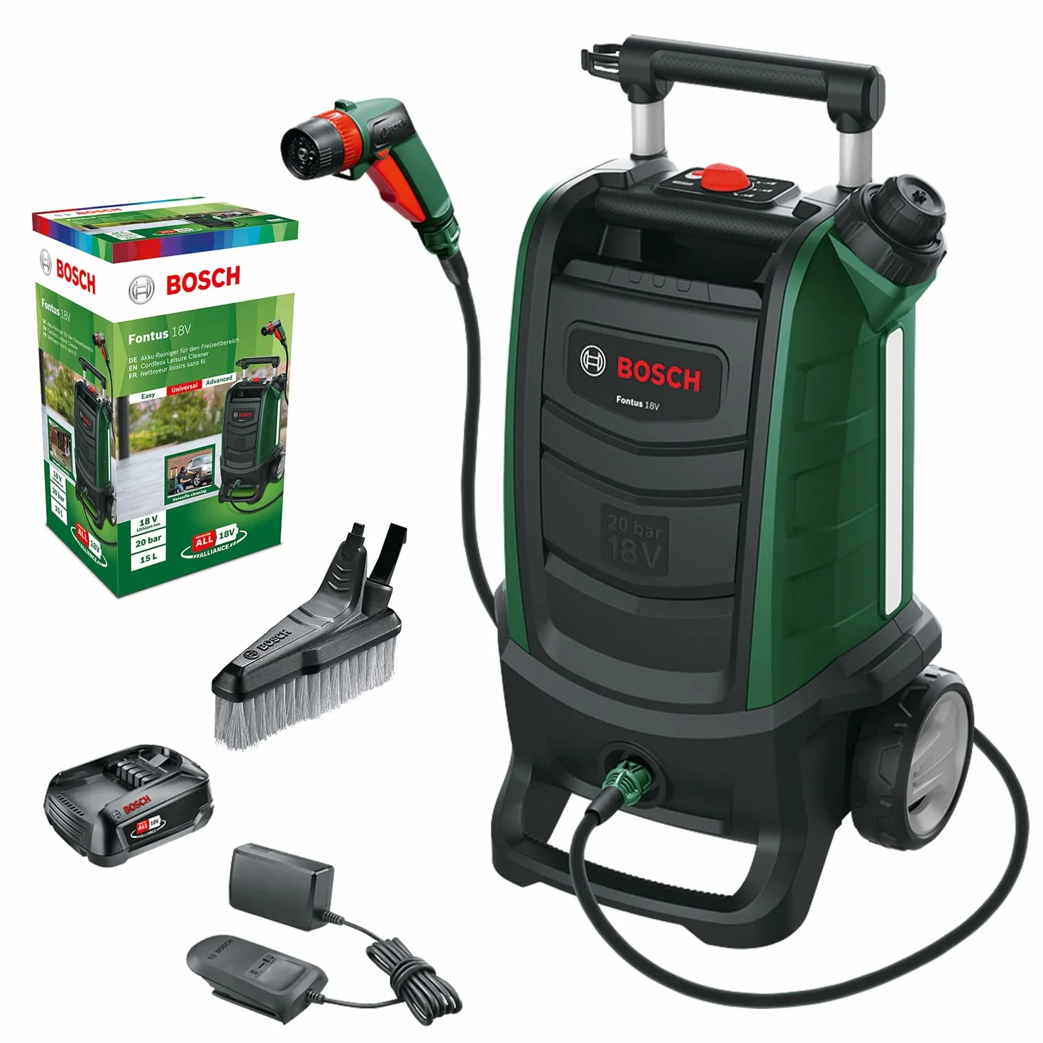 Bosch Nettoyeur pour extérieur sans Fil - Fontus 18V sans Batt./Chargeur