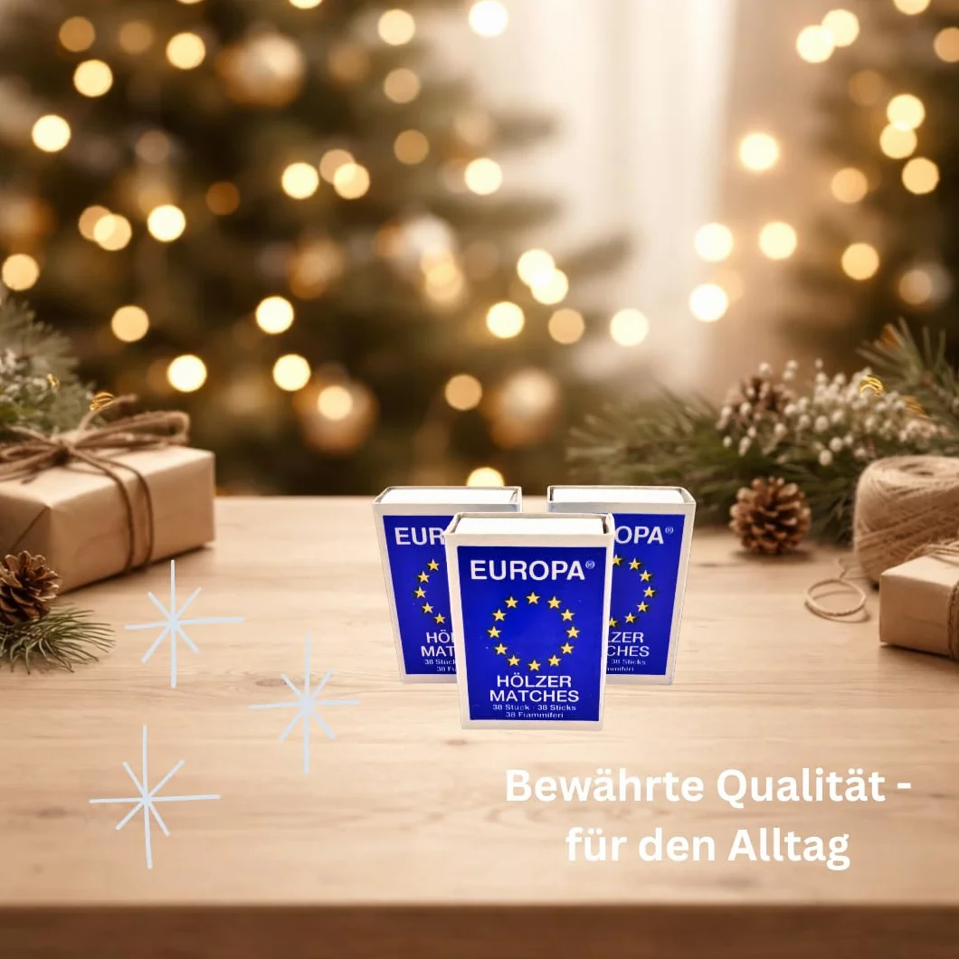 Allumettes EUROPA 100 boîtes, 10 x 10, bois d'europe, allumettes de sécurité