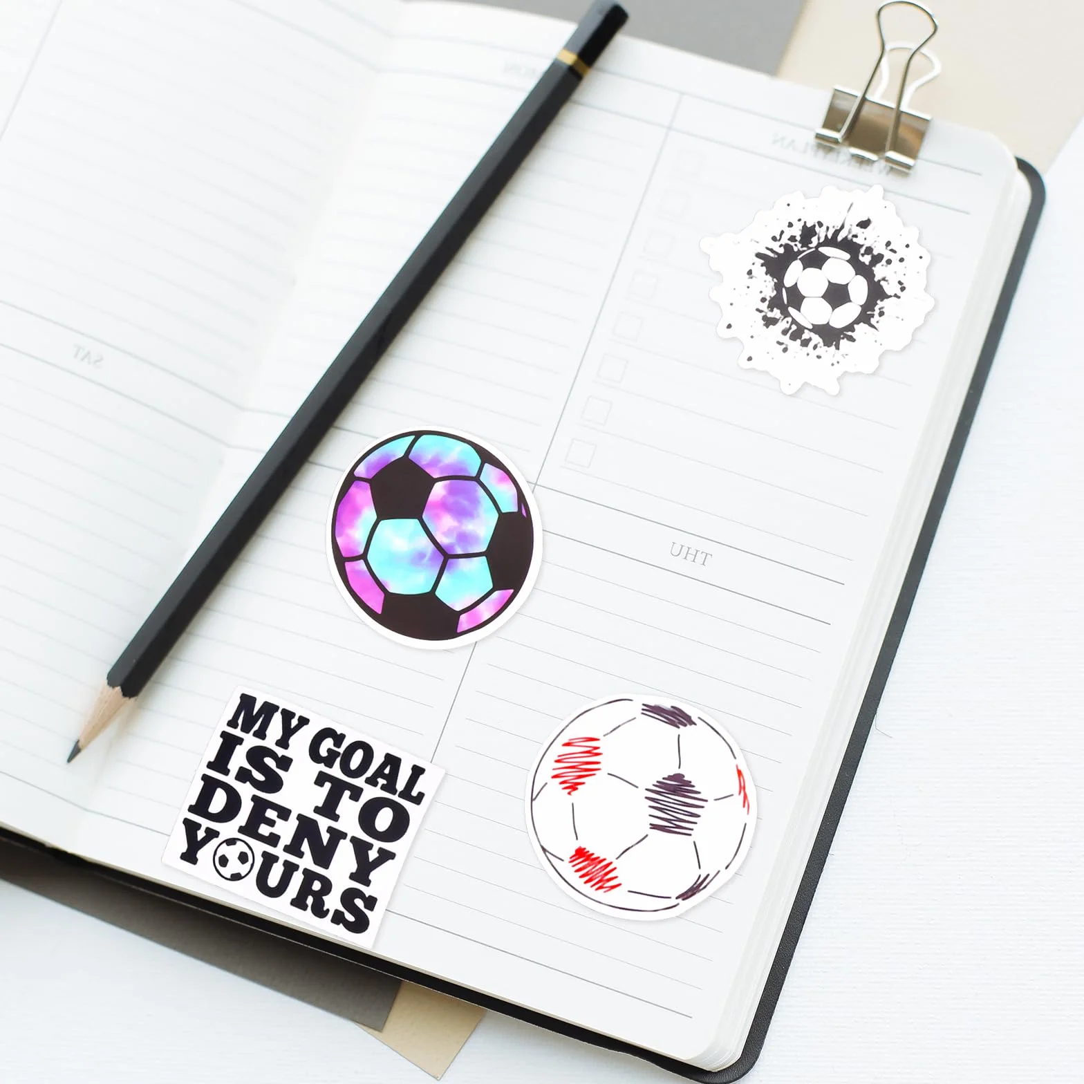 TIESOME 100 Stickers Foot Velo Enfant Football Autocollants Imperméables Sport Bouteille Eau