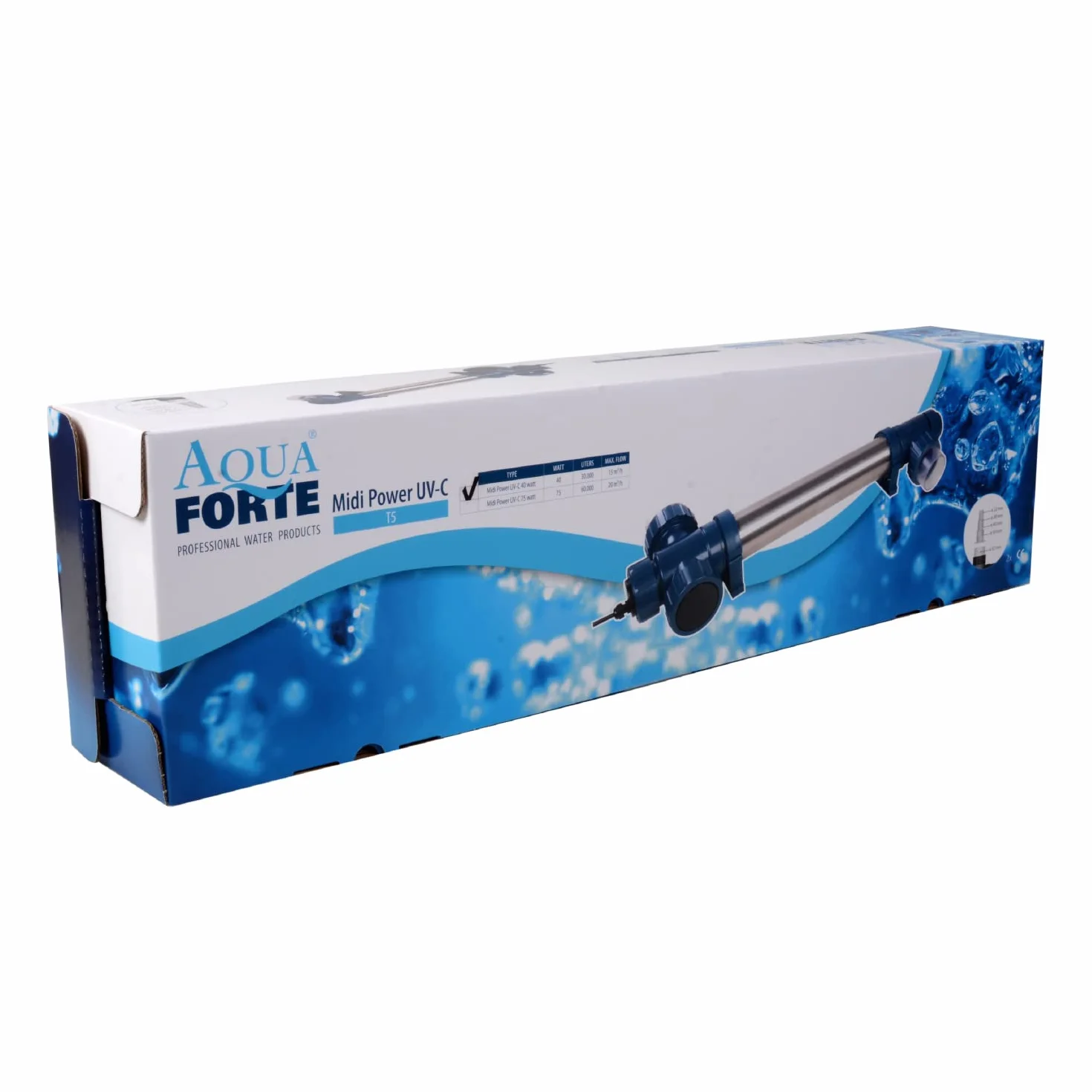 AquaForte Stérilisateur de bassin UV-C T5 75 W 76 x 20 x 13 cm argenté