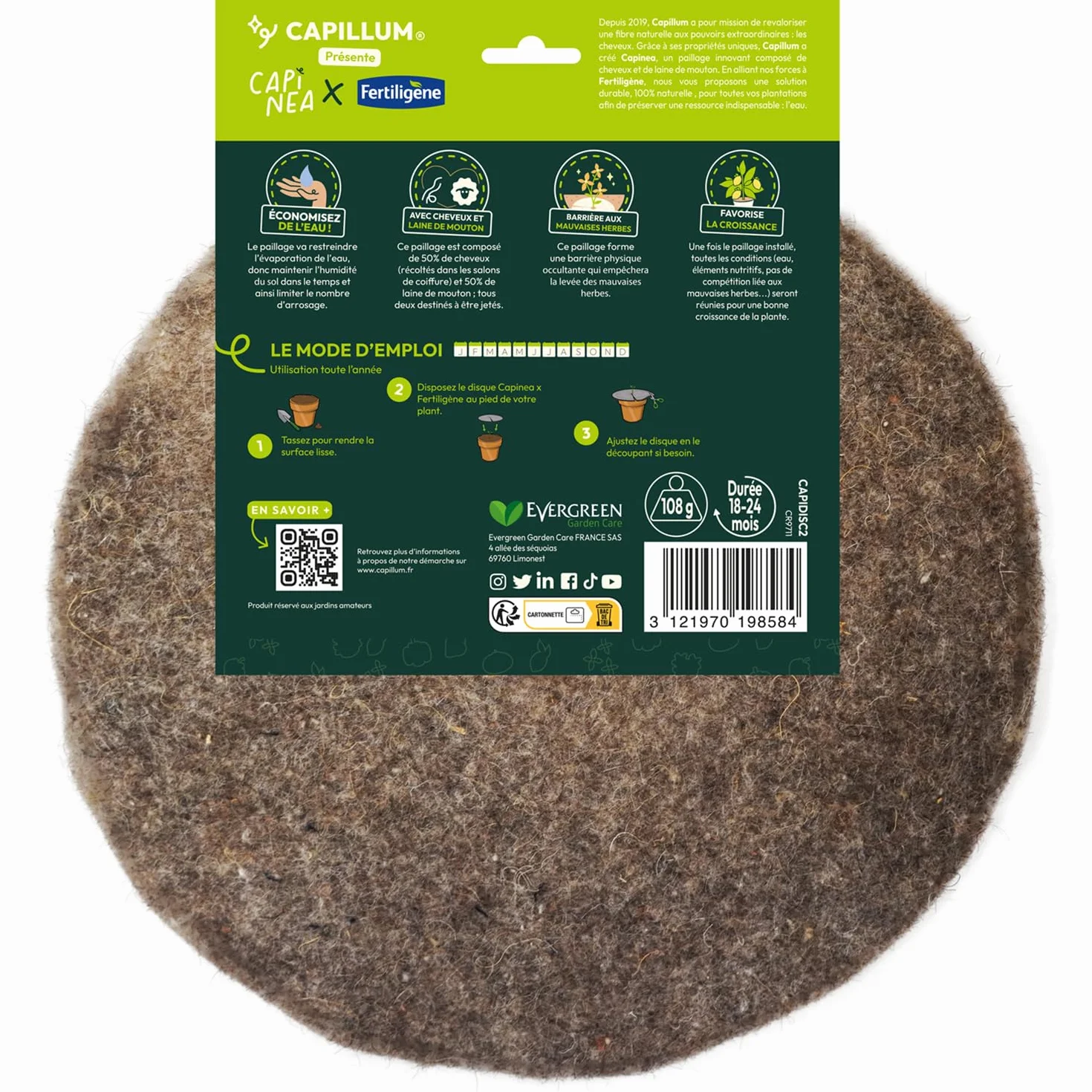 Fertiligène Capinea X Disque de paillage