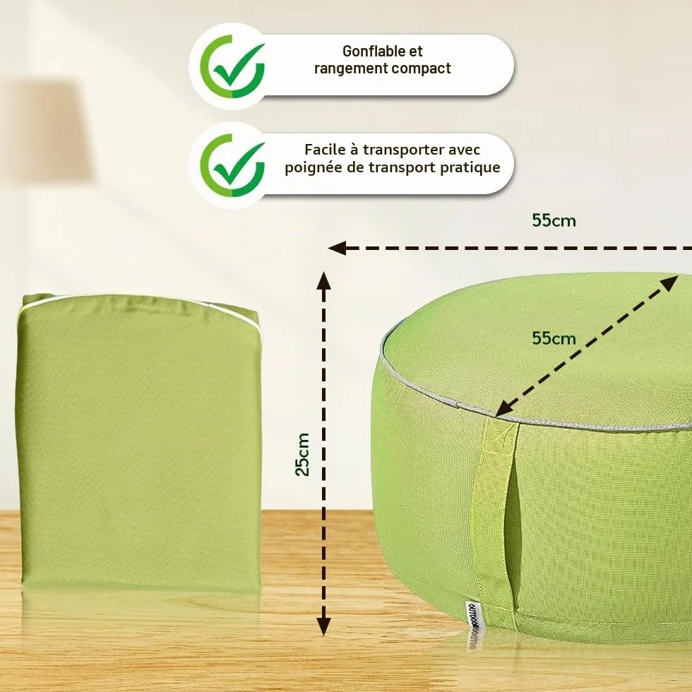 Pouf d'extérieur Résistant aux intempéries 25 x 55 cm Taupe