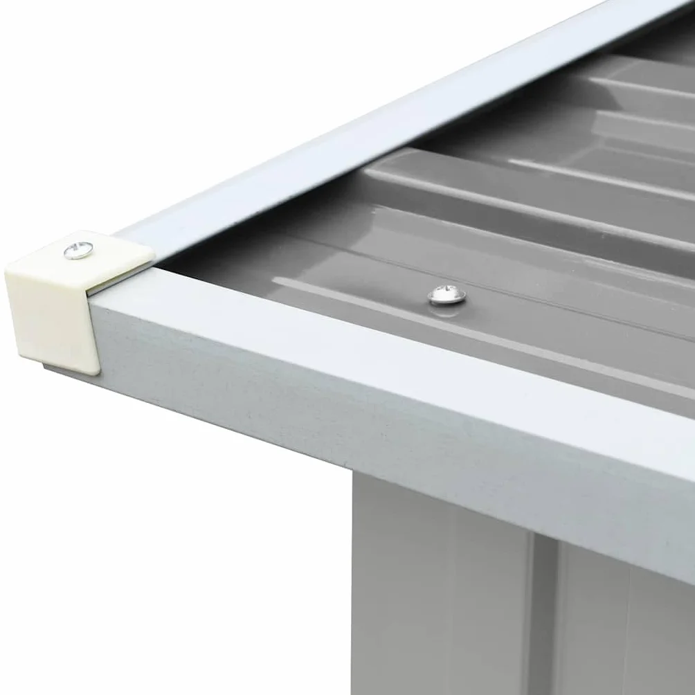 vidaXL Abri Stockage Bois Acier Galvanisé 330x92x153cm Gris Jardin