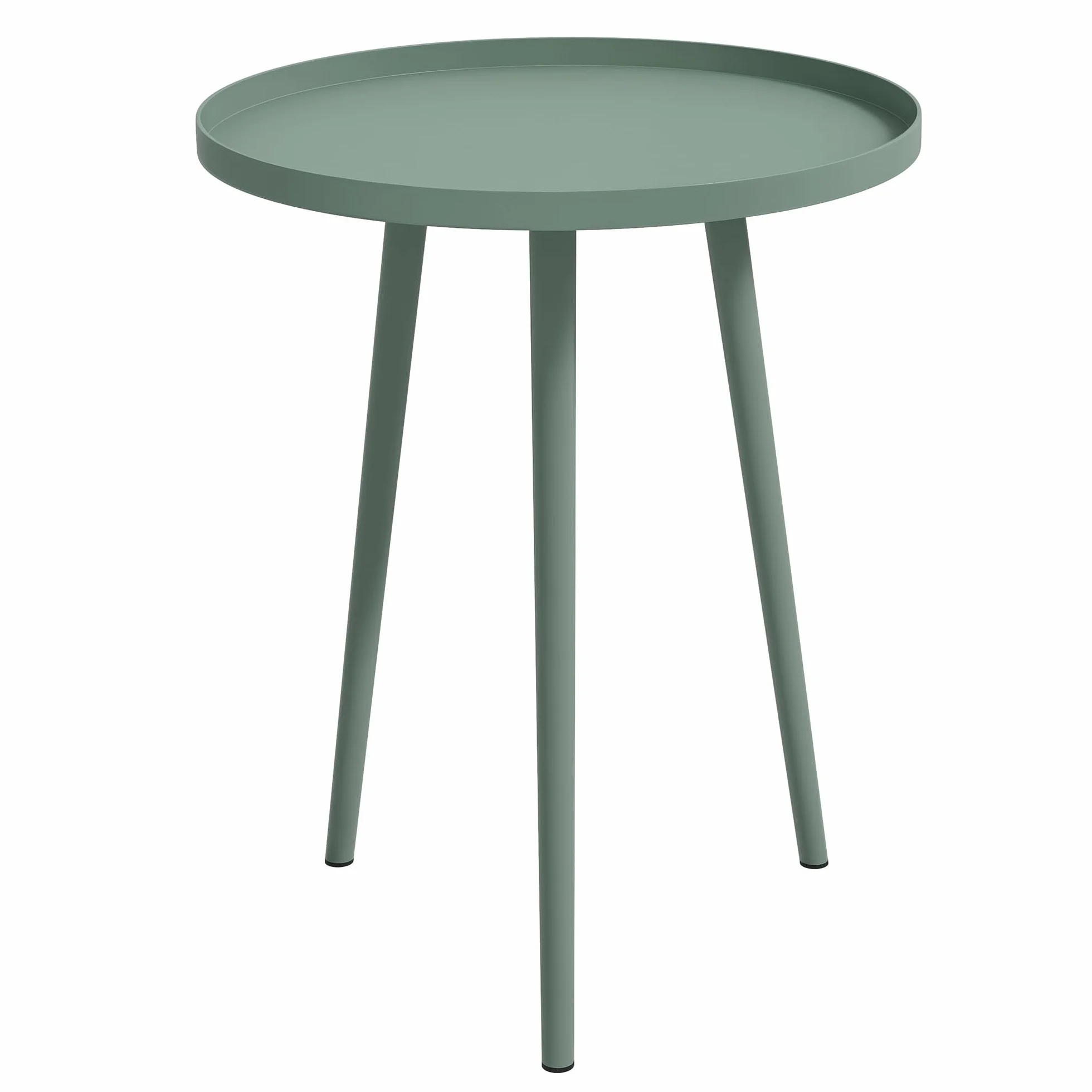 Outsunny Table Basse de Jardin Ronde en Acier Ø40 x 50H cm Vert