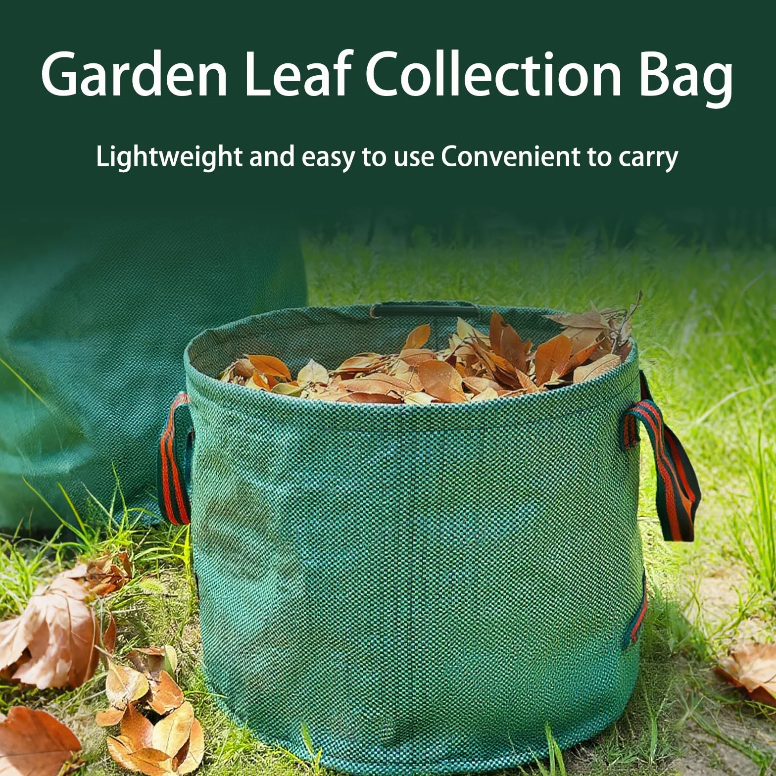 Lot de 2 sacs de jardinage réutilisables avec design standard, conteneur à déchets robustes pour pelouse et cour, capacité de 500 litres