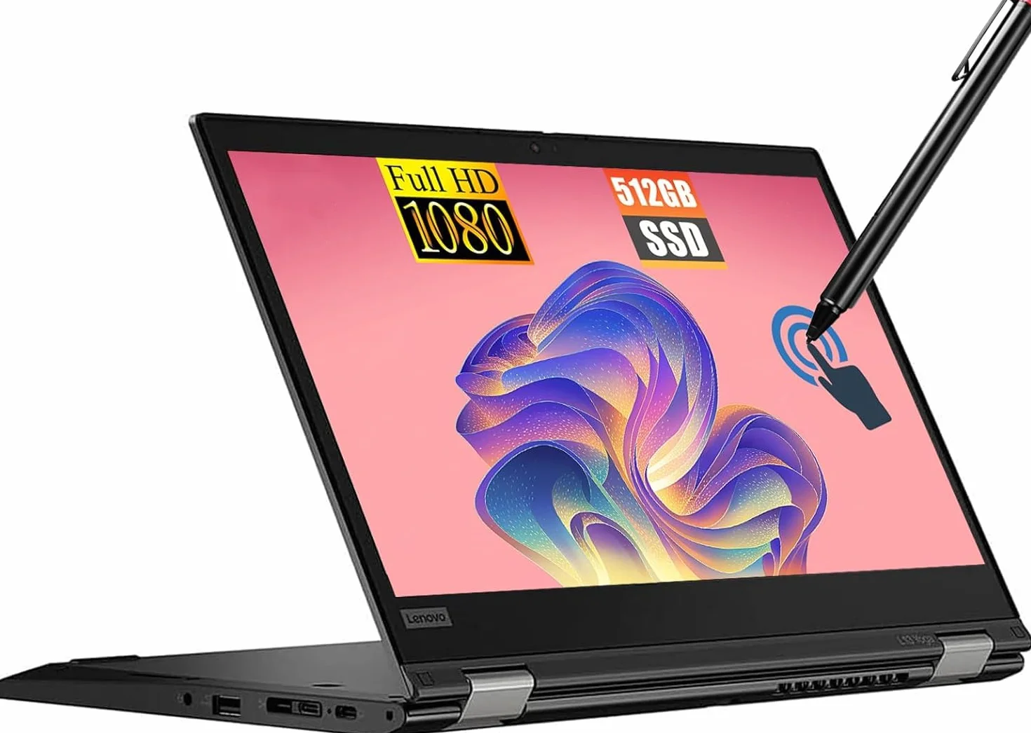 Lenovo ThinkPad L13 Yoga Gen 2 Ordinateur Portable 2 en 1 Intel Core i5-1135G7 Écran Tactile 13,3" FHD 8 Go RAM SSD 512 Go Windows 11 Pro Reconditionné