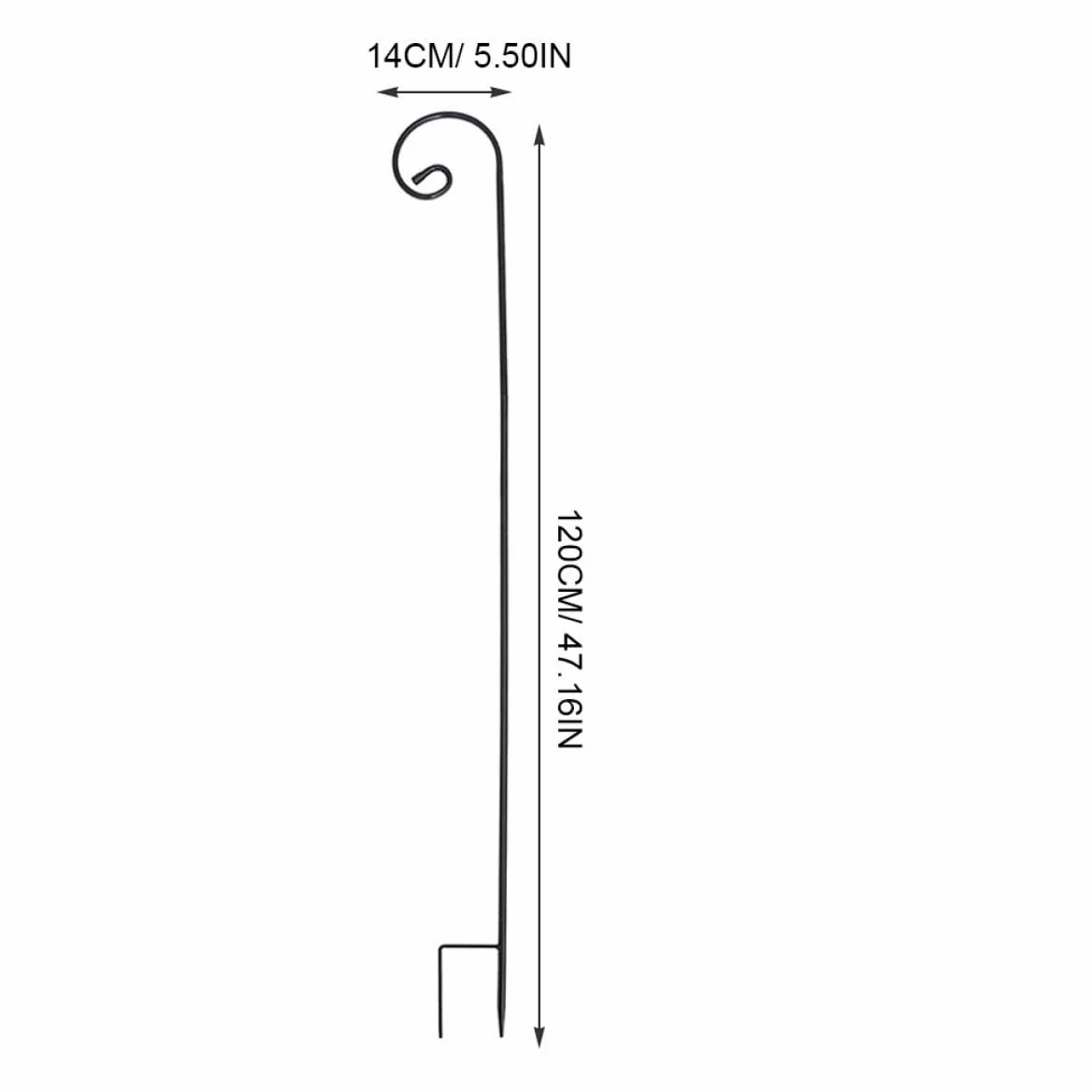 ibasenice Crochets en Fer Noir pour Suspendre Pots de Fleurs et Mangeoires à Oiseaux Résistants et Détachables Lot de 2 pour Balcon et Jardin
