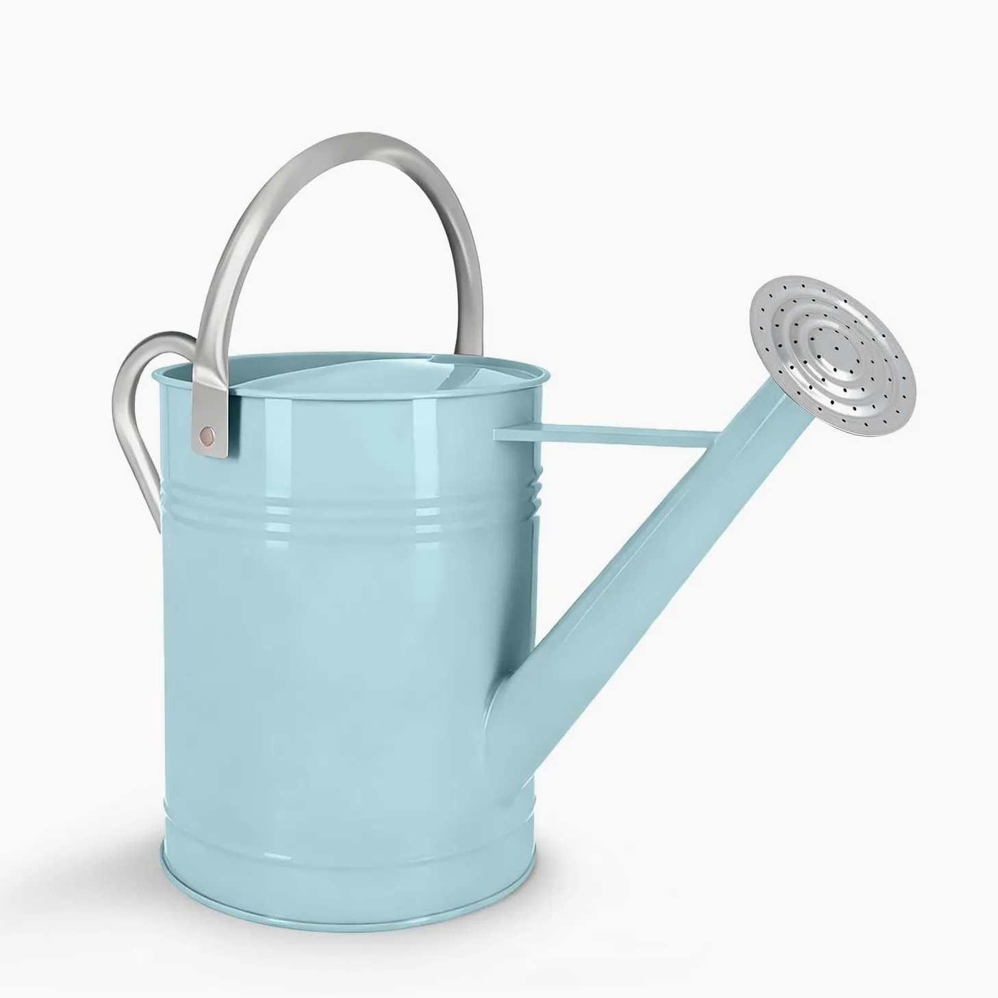 Arrosoir en métal Bleu Clair de 6,5 l pour Plantes d'extérieur et d'intérieur - Arrosoir en Acier galvanisé avec Bec Amovible, poignée de Transport Mobile - Pot d'arrosage résistant à la Rouille pour