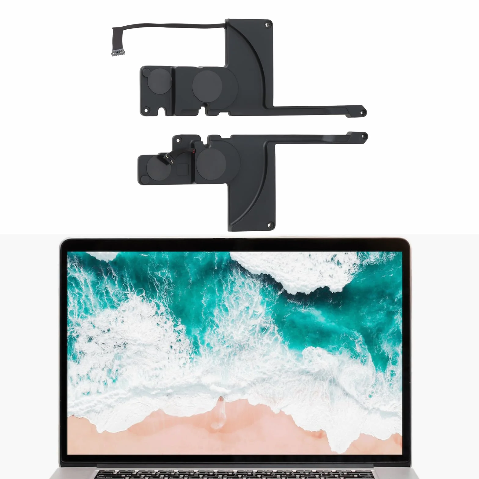Haut-parleurs Gauche Et Droit pour Ordinateur Portable Compatible avec MacBook Pro Retina 15 Pouces A1398 (2012-2015)