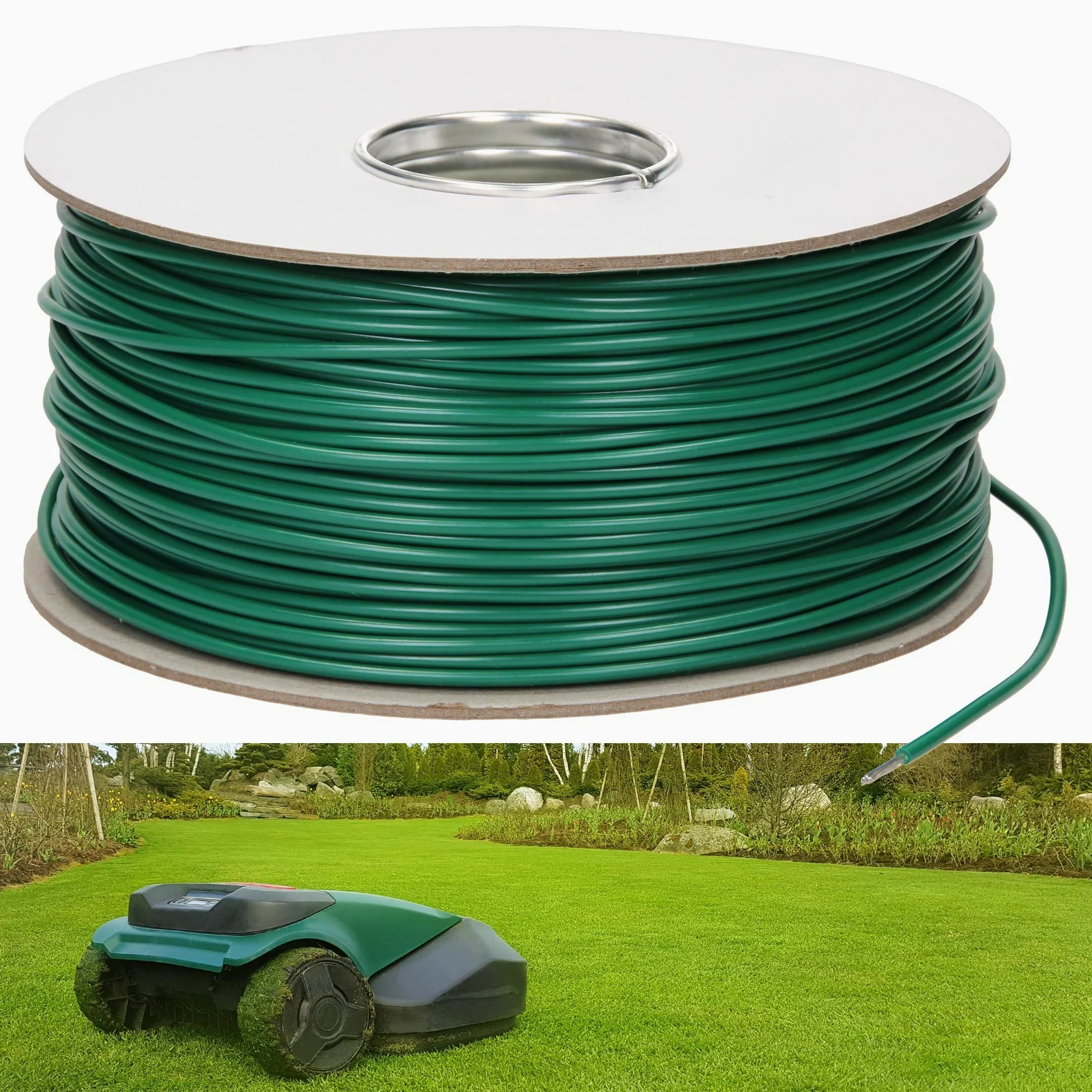 ECD Germany Câble Périphérique Universel pour Robot Tondeuse | Ø 2,7 mm 150m | Fil CCA étamé, 26 Broches | Câble de Délimitation | Compatible avec Gardena, Husqvarna, Worx, Honda, Bosch, Yard Force