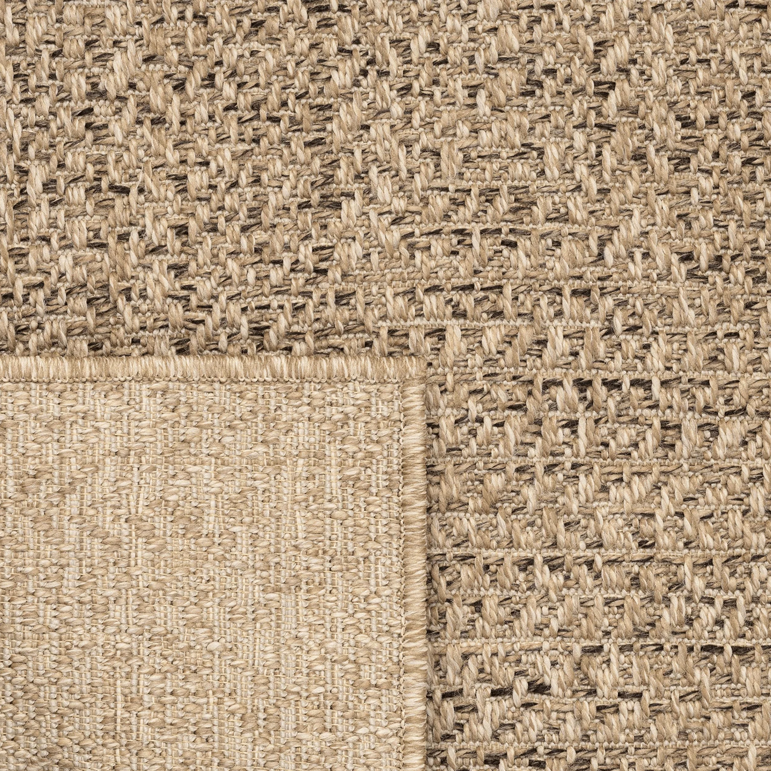 Teppich-Traum Extérieur Moderne Robuste Aspect Jute résistant aux intempéries Balcon Jardin terrasse 160x230 cm