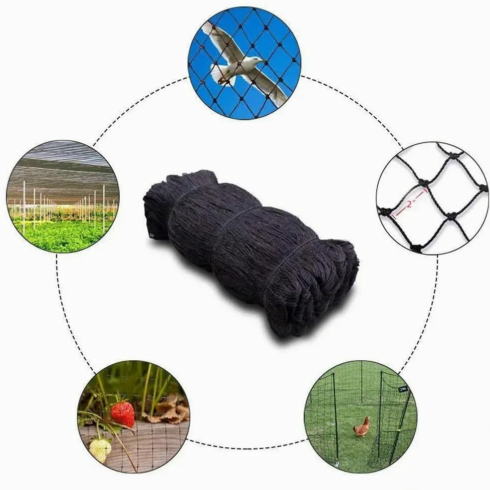 NEWFUN Filet Anti Oiseaux,Filet Voliere,Filet pour Oiseaux (15m x 30m), 25mm, Filet tissé Extra Fort, Filet pour Oiseaux, Protégez Arbres Fruitiers Et Les Légume des Dommages Causés