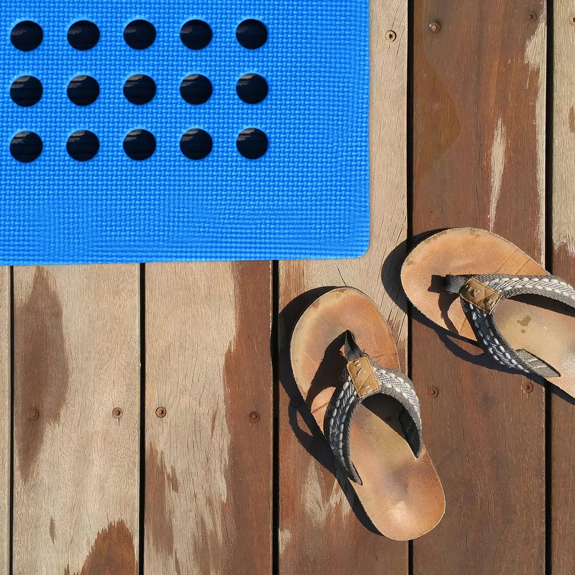 EYEPOWER Tapis de Piscine 2,8 m² - 8 Tapis de Sol EVA 62x62 - Jeu de Dalles de Protection Extérieure