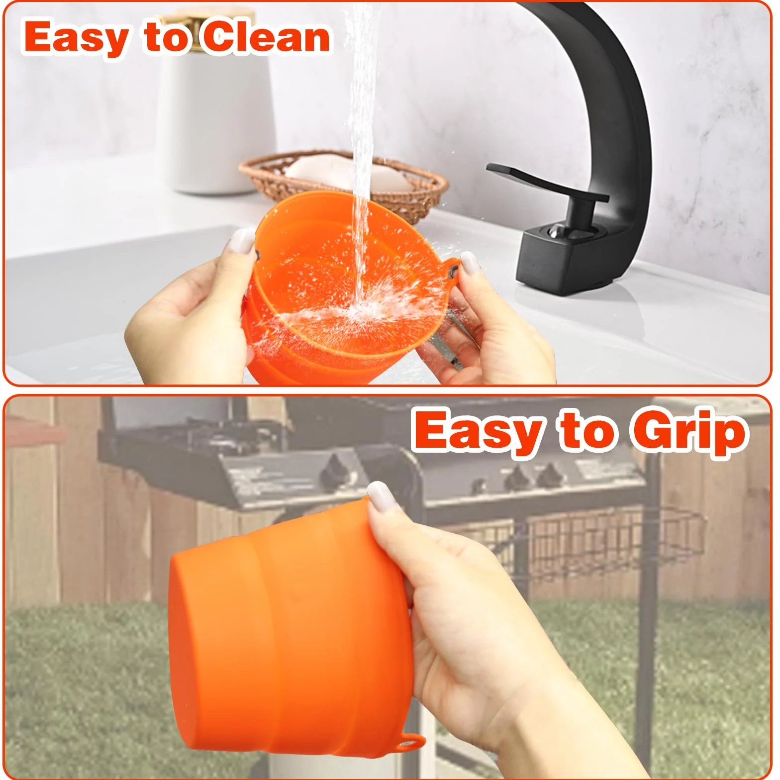 Lot de 2 revêtements de seau à graisse en silicone pour Traeger