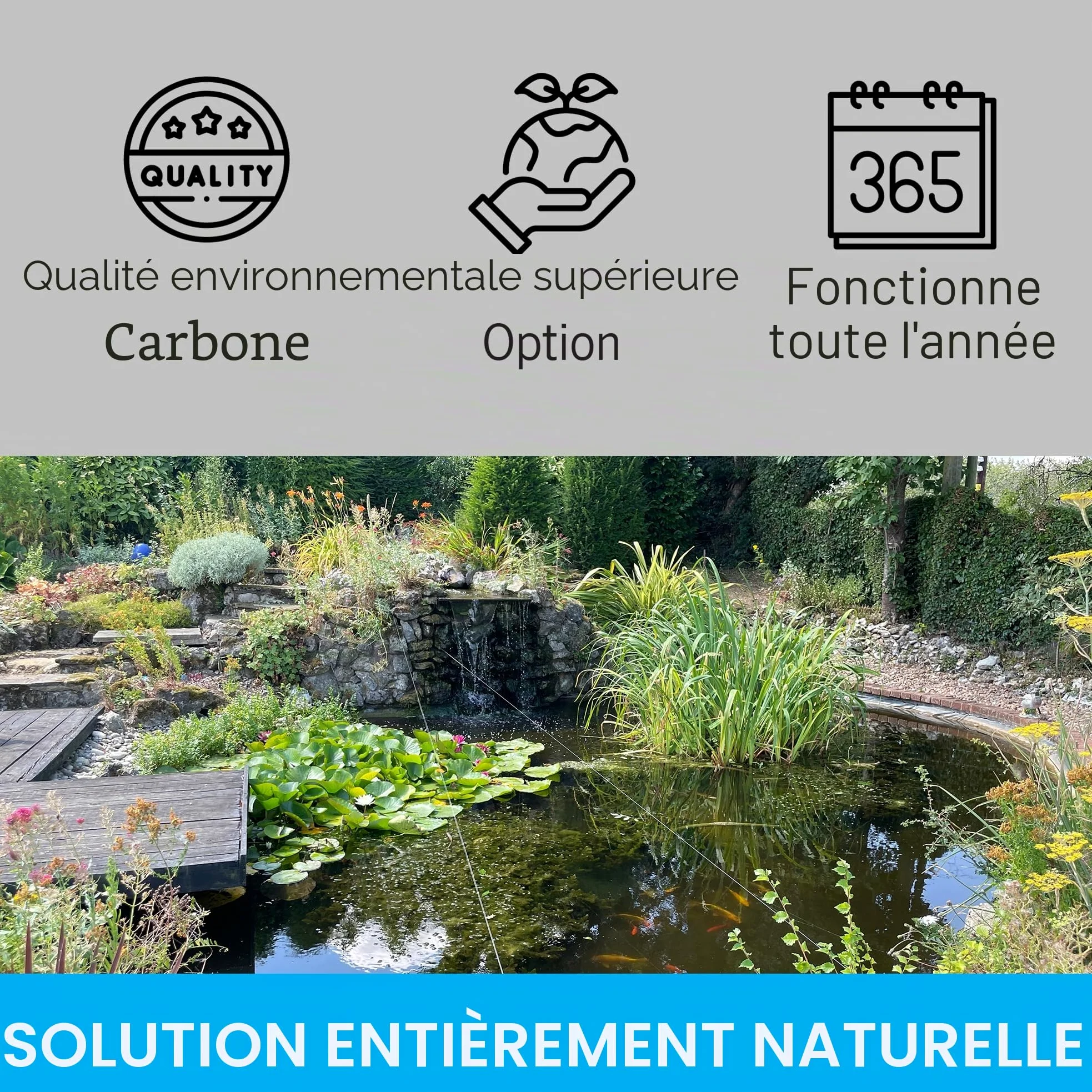 Evolution Aqua pond dechlorinator Système de déchloration de l'eau du robinet 30 cm, Produit pour Bassin