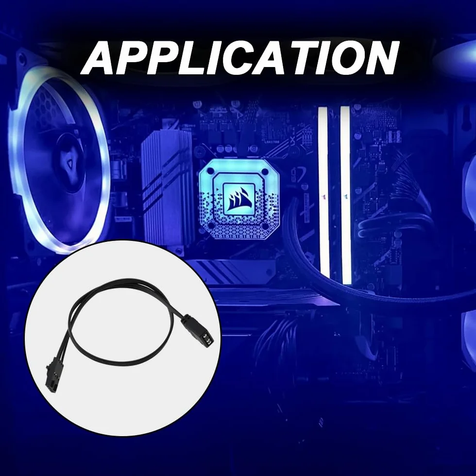 Câble adaptateur RGB 4 broches vers 3 broches pour Corsair RGB, ARGB 5V 3 broches, 10 cm, 3 pièces