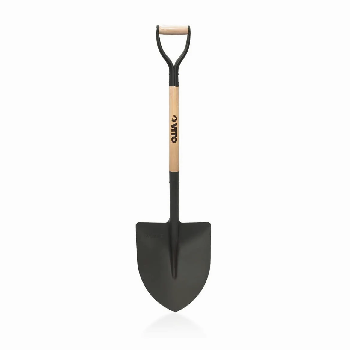 VITO - Pack 4 Outils de Jardin Acier Haute qualité Manche en Bois Poignée Ergonomique Fourche + Pelle carrée + Pelle Ronde + Bêche