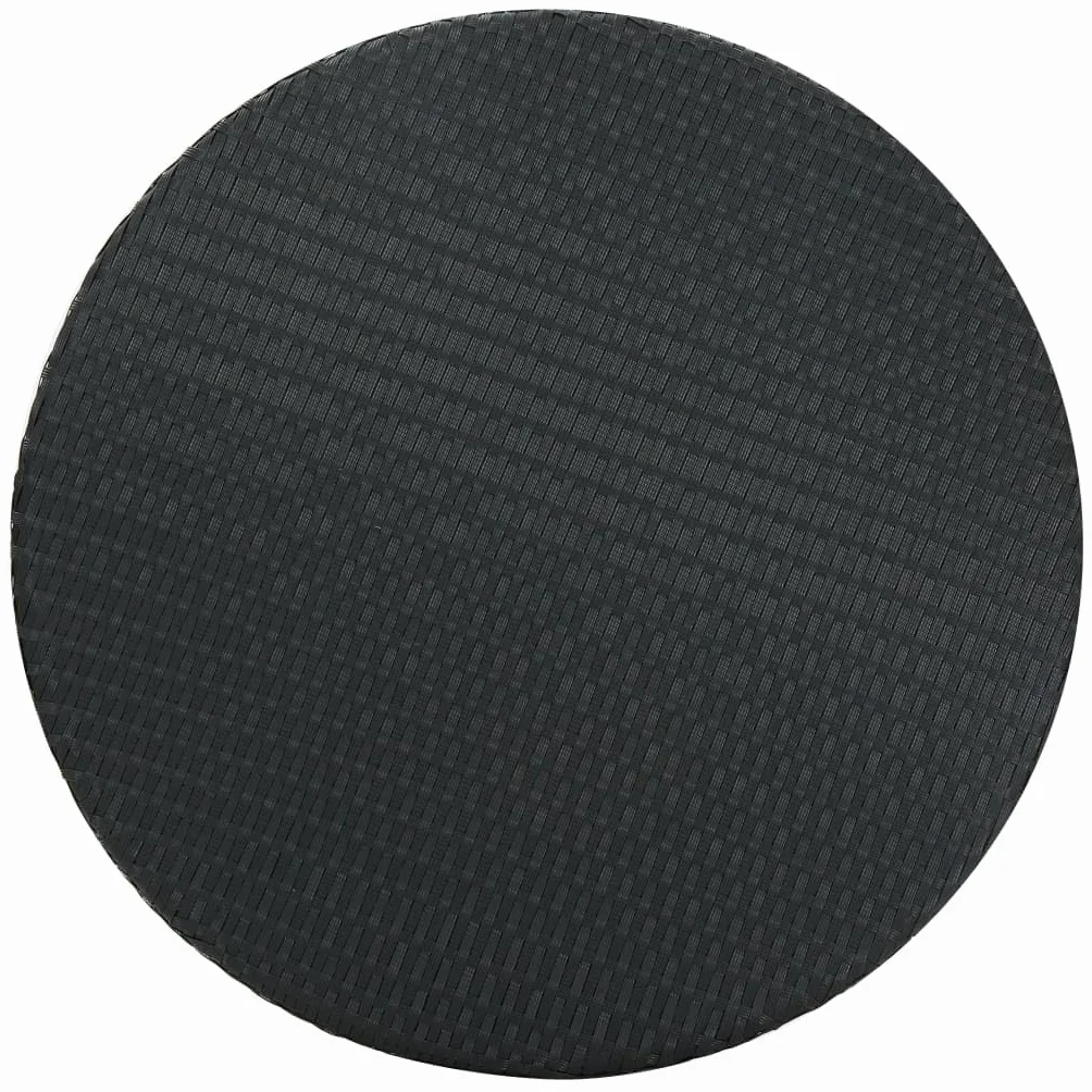 Tomostar Table de Bar Haute Extérieur Noir 75,5x106 cm Résine tressée