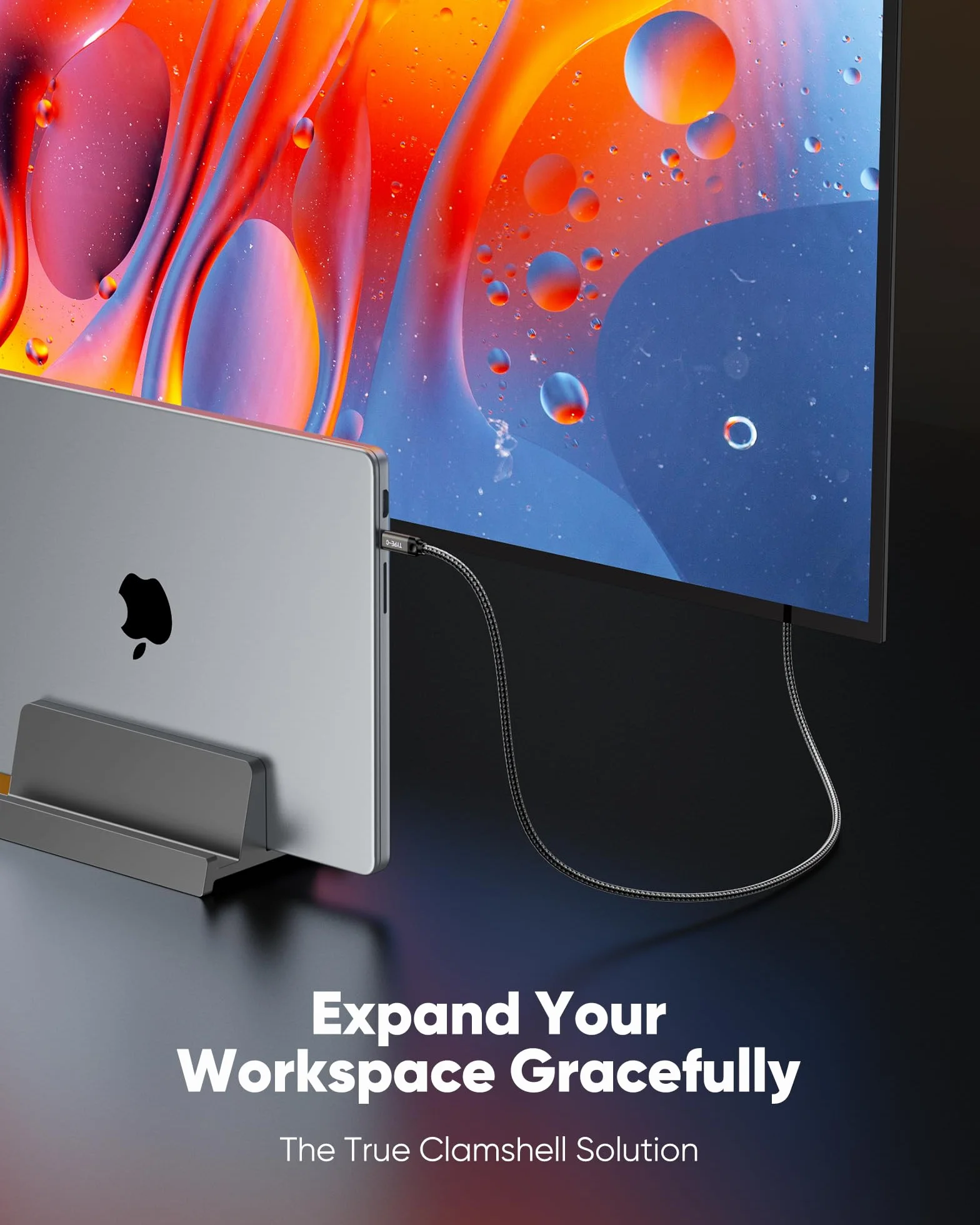 Southlight Câble USB C vers HDMI 2m 4K UHD Thunderbolt 3 pour iPhone 16 Pro MacBook Pro iPad Pro Samsung Galaxy