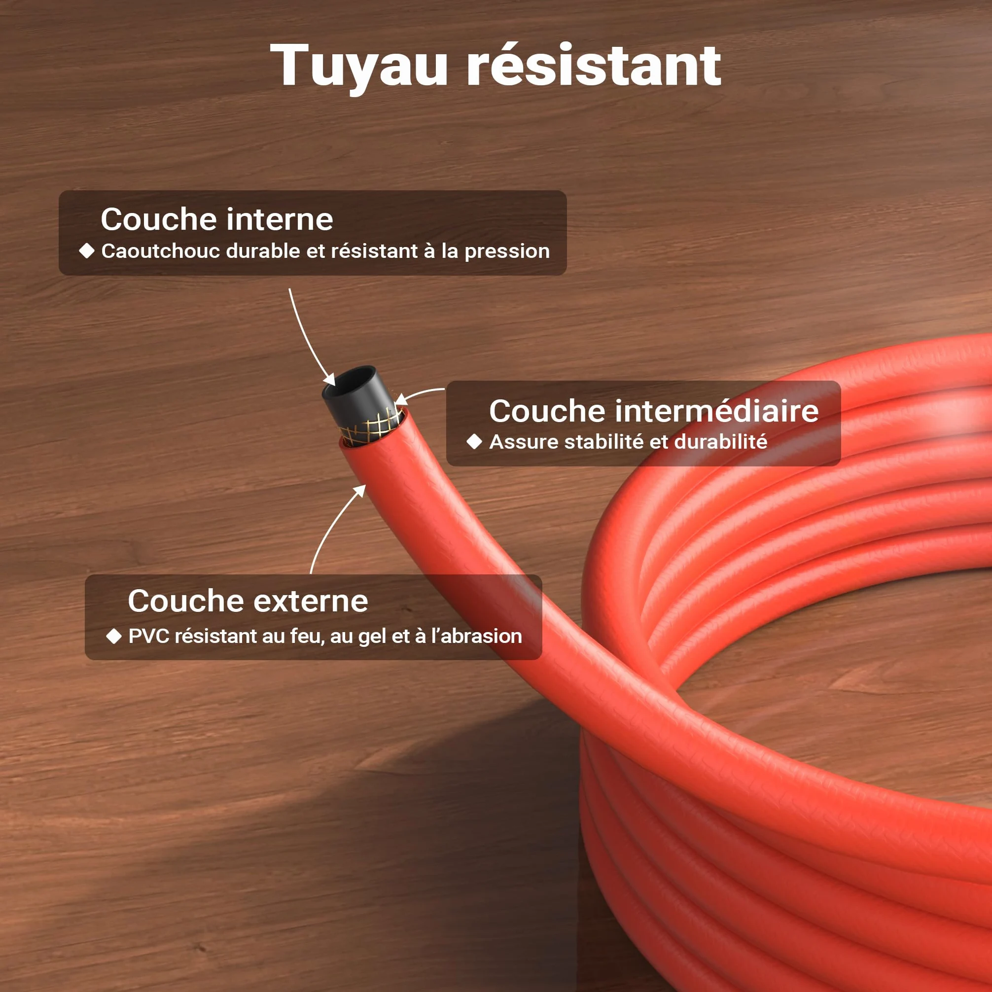 Wiltec Brûleur de mauvaises herbes avec allumeur piézoélectrique jusqu'à 1850 °C dispositif de combustion de 120 kW, appareil de flammage pour mauvaises herbes, brûleur de toiture avec tuyau de 5 m