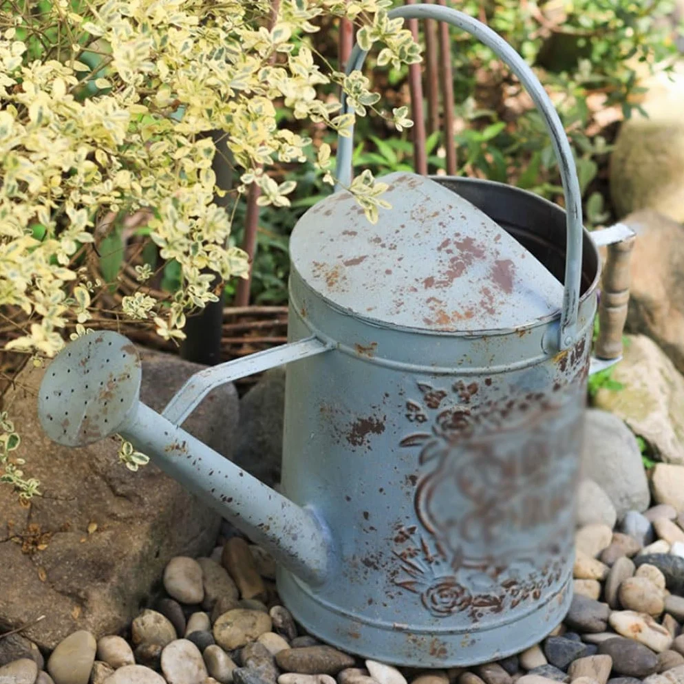 Arrosoirs Arrosoir en métal rétro de 7,5 L, arroseur de Style Ferme avec buse de pulvérisation for Un arrosage Rapide et Facile, 253,6 oz