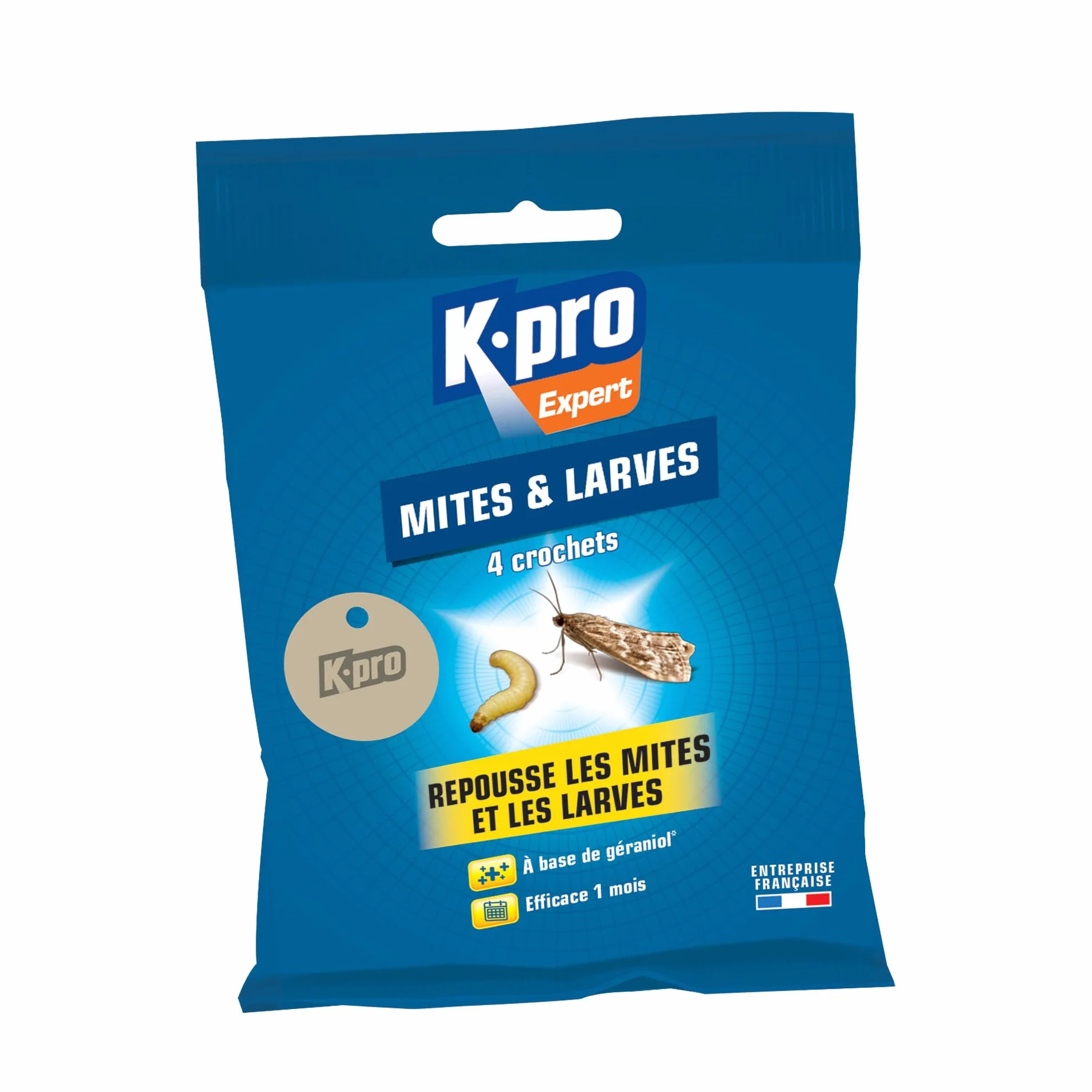 Crochets Antimites Vestimentaires K.PRO 4 Crochets Protection 3 Mois