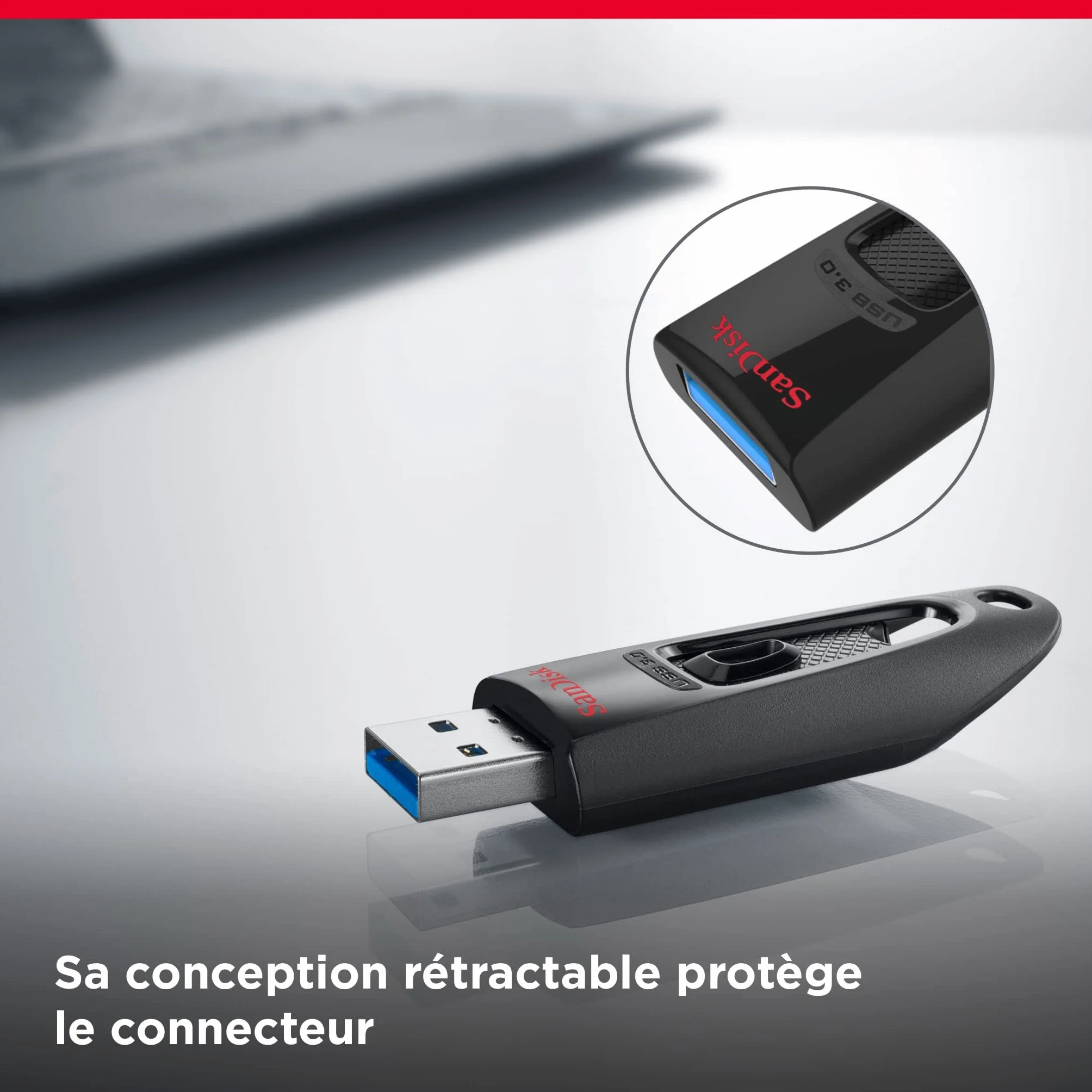 SanDisk Ultra 128 Go Clé USB 3.0 Noir