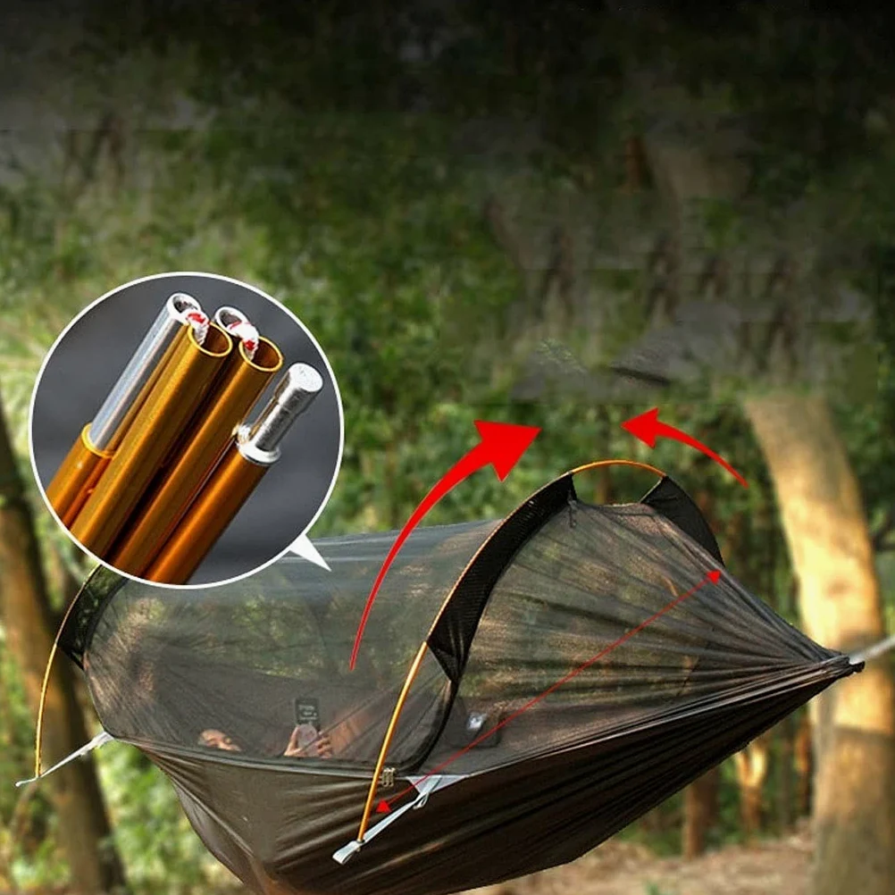 hamac de camping Tente de hamac de camping haut de gamme, hamac portable en nylon de parachute, voyage de sac à dos compact, équipement de plein air Convient pour les voyages, la plage, le jardin