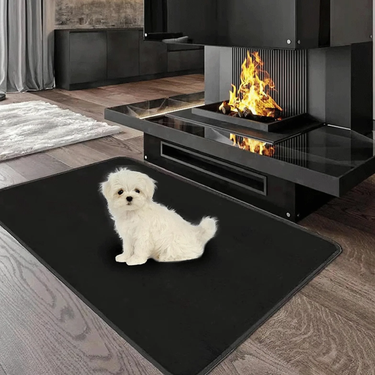 Tapis Ignifuge Pour Foyer Tapis Protecteur Ignifuge Résistant Au Feu | Antidérapant Pour Intérieur et Extérieur Âtre Brasero Terrasses Patios Jardin, Pelouse Camping Salon